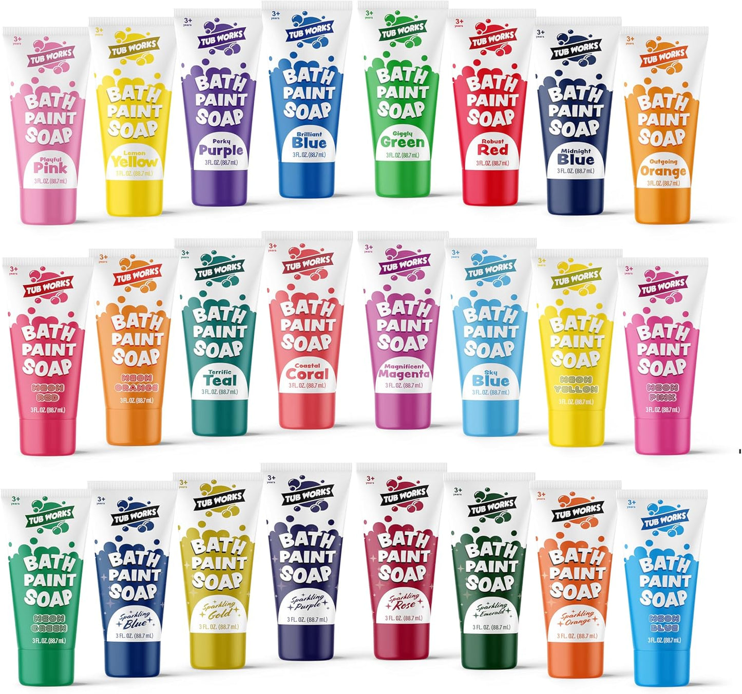 Tub Works Bath Paint Soap Set for Creative Toddler Fun