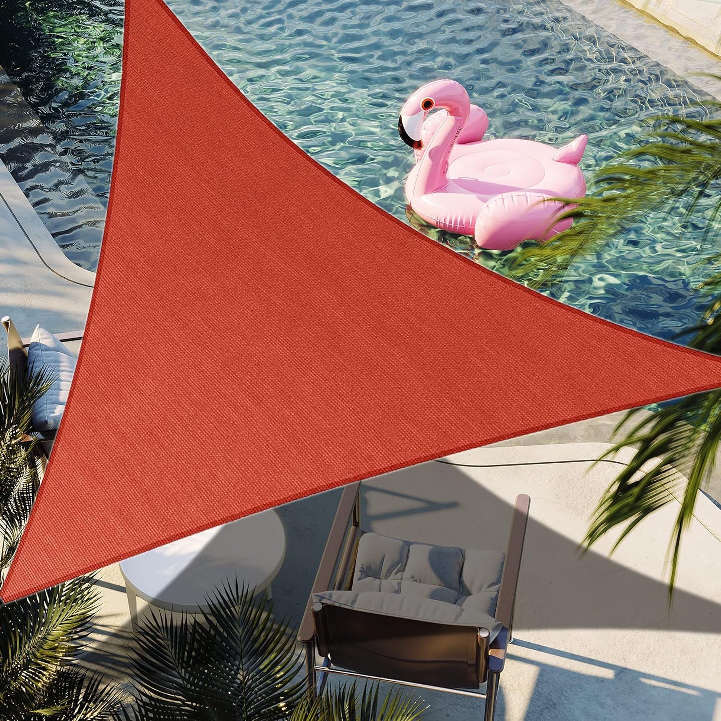 14ft x 20ft Red Right Triangle Sun Shade Sail for Outdoor Use