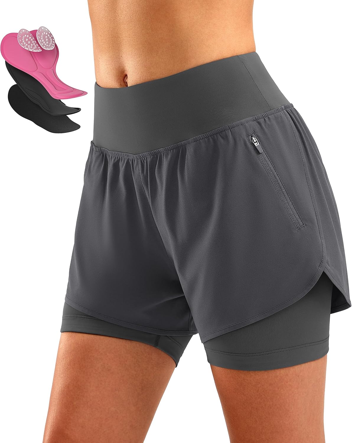 Bikewa Women's Mountain Bike Shorts with 4D Padding for Comfort