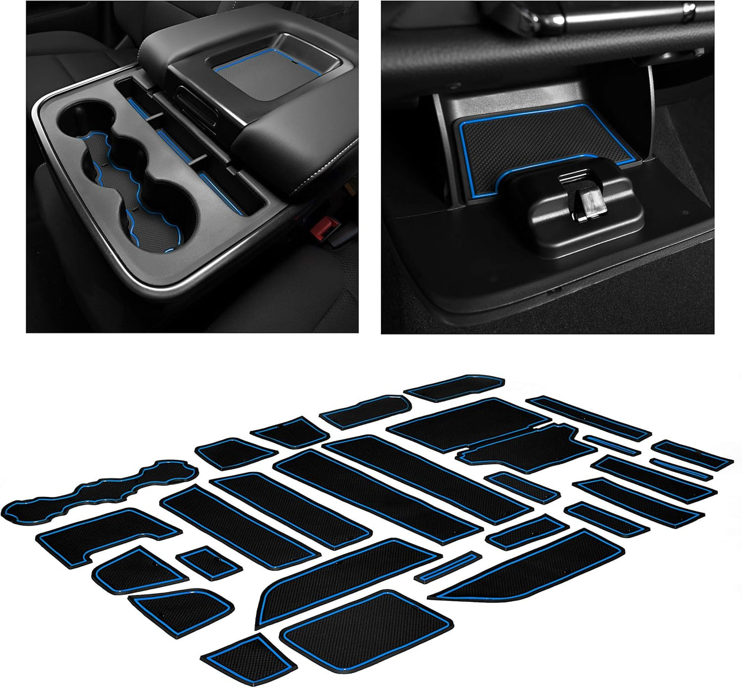 Custom Non-Slip Cup Holder Inserts for Chevy Silverado 1500