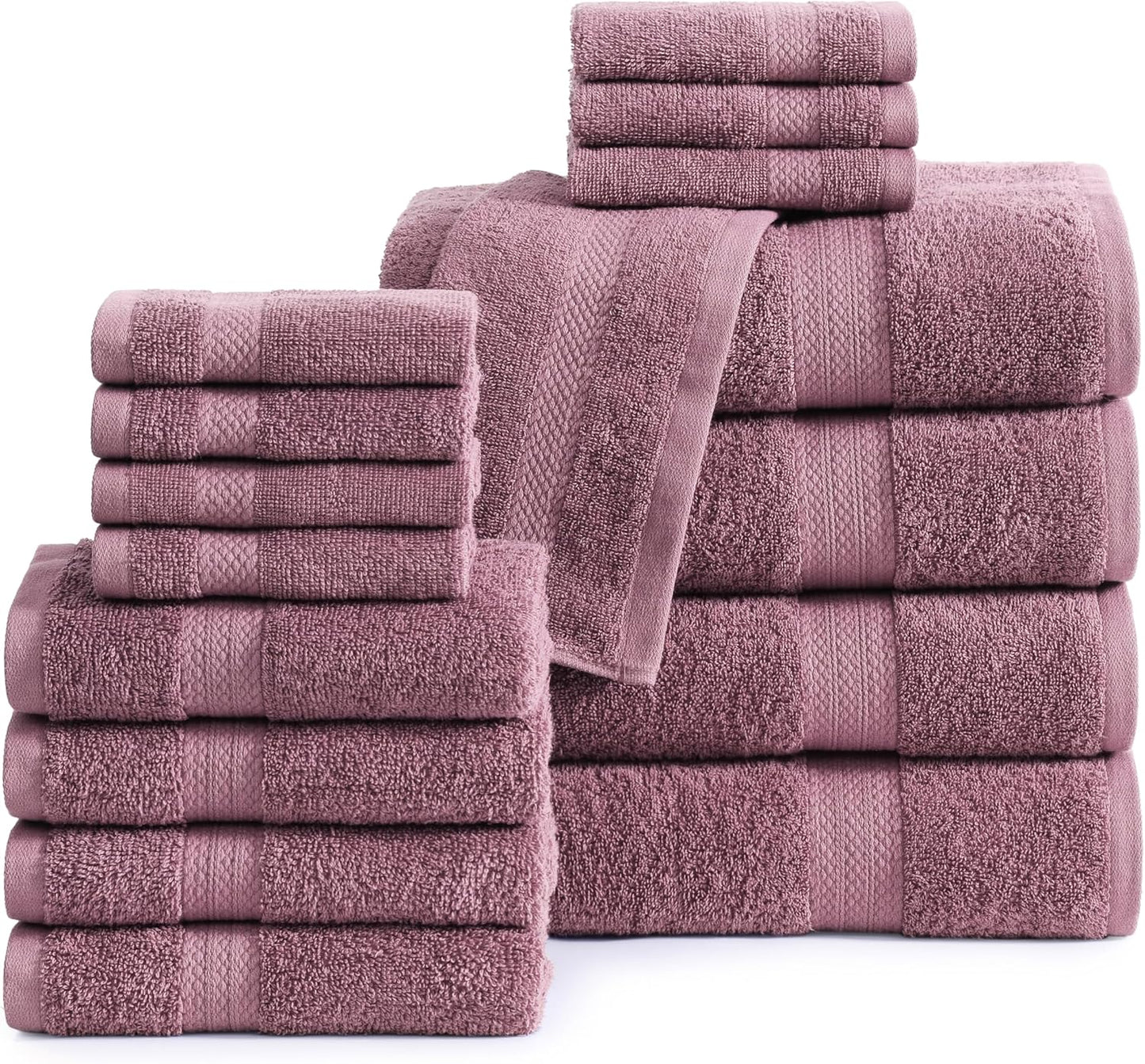 Luxury Bathroom Towel Set - 16 Pcs of Soft, Absorbent Towels