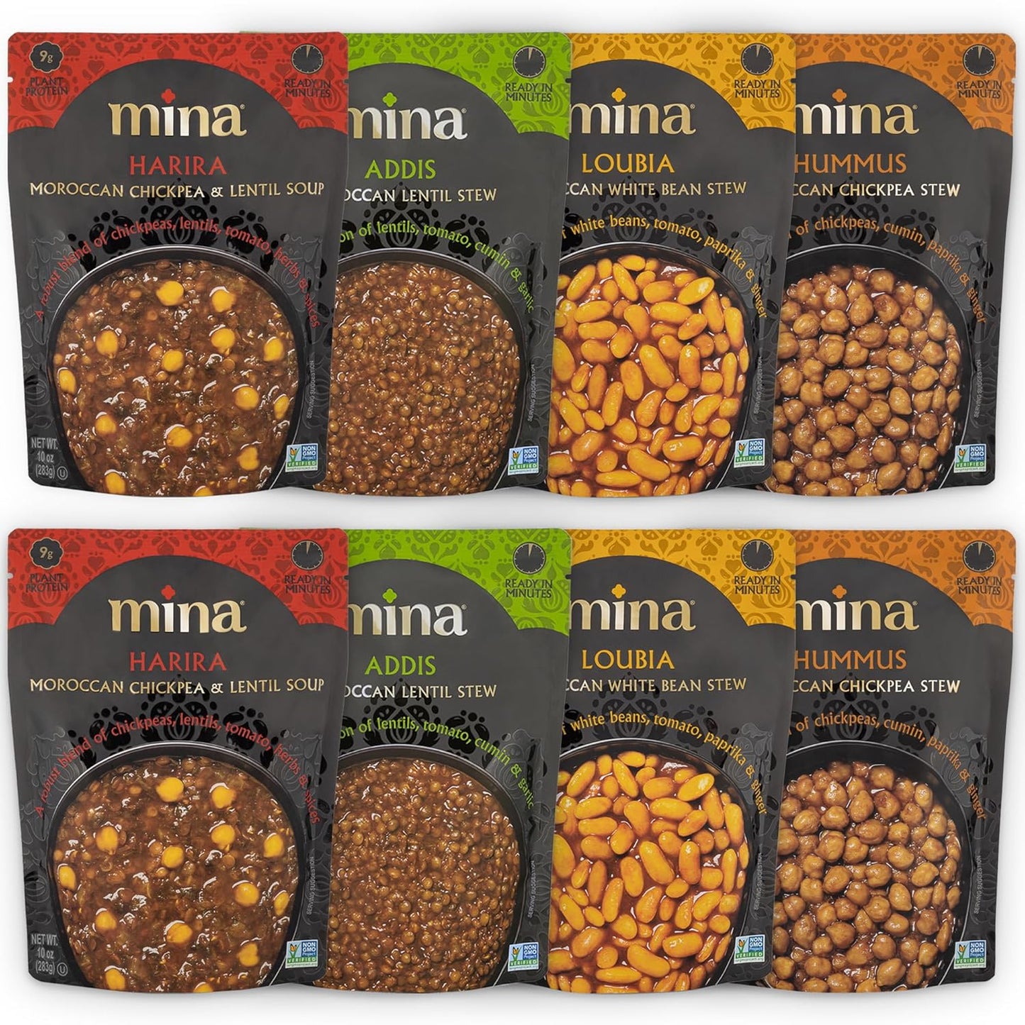 Mina Moroccan Lentils and Chickpeas Variety Pack - Healthy Snacks