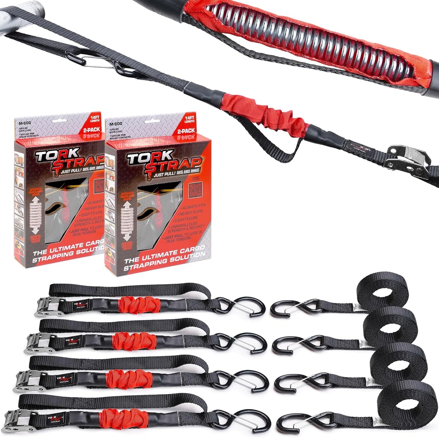 TorkStrap M500 14ft x 1ft' Self Tensioning Tie Down Straps