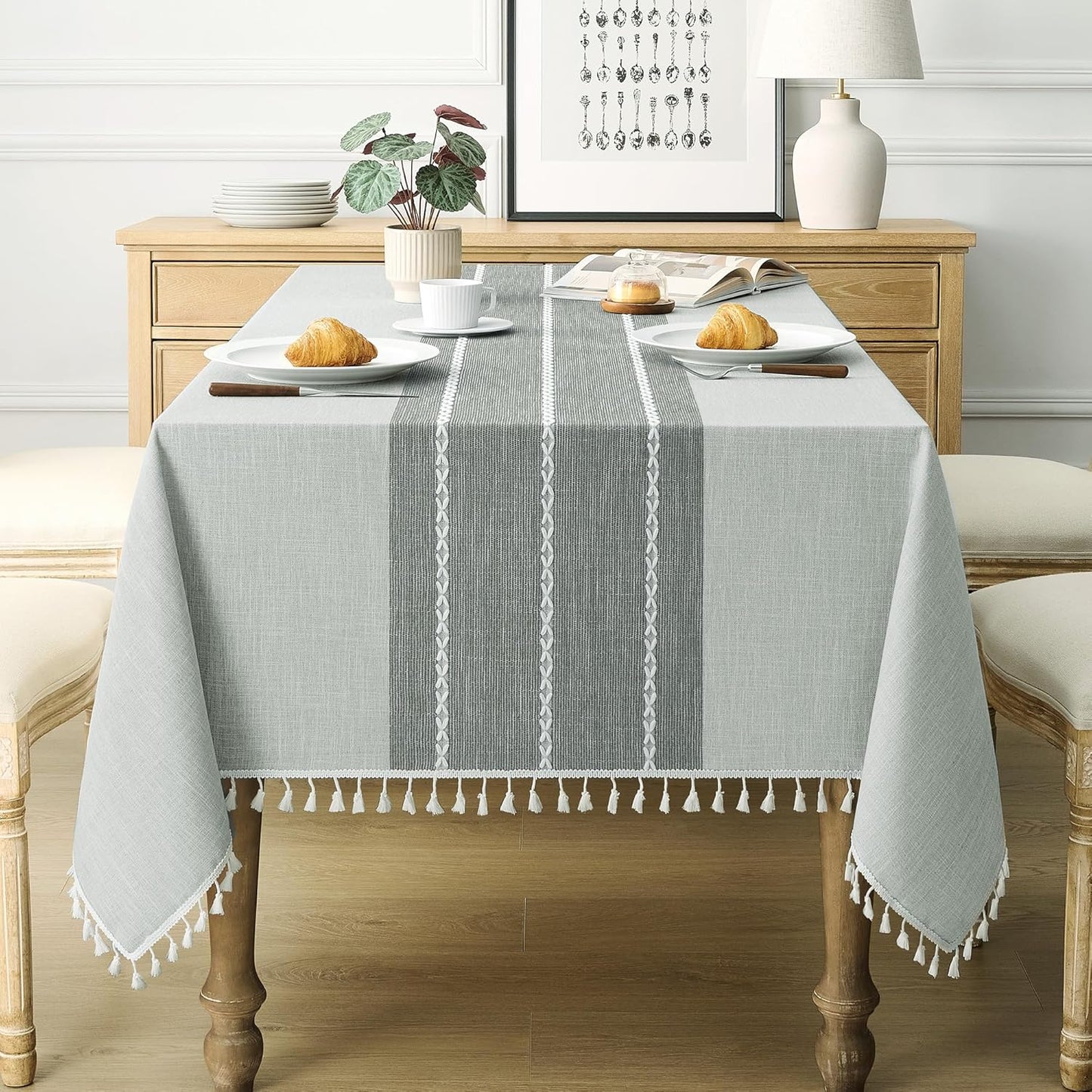 Rustic Rectangle Tablecloth for Kitchen Dining Outdoor Use