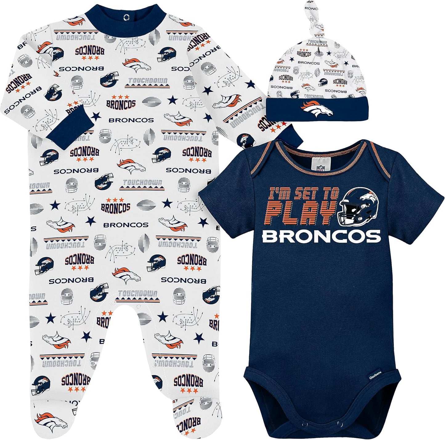 NFL Baby Boys' Bodysuit and Footie Set for Young Fans