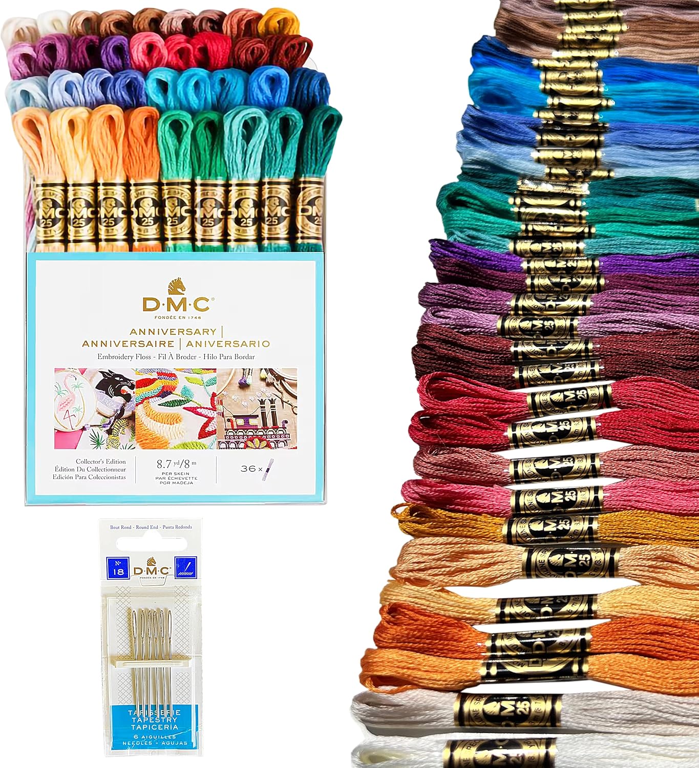 DMC Embroidery Floss Anniversary Collection 36 Colors Bundle