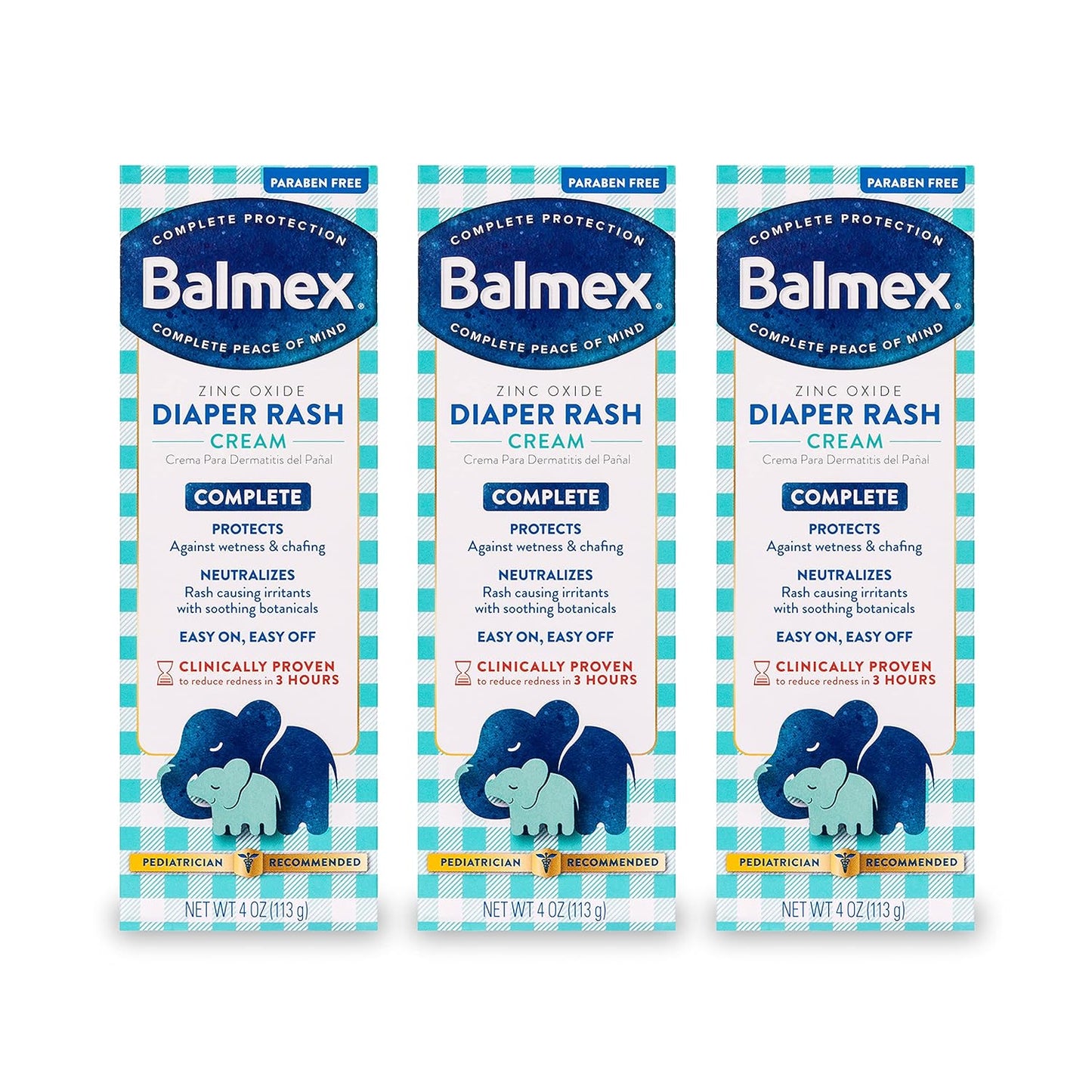 Pediatrician-Recommended Balmex Diaper Rash Cream Trio