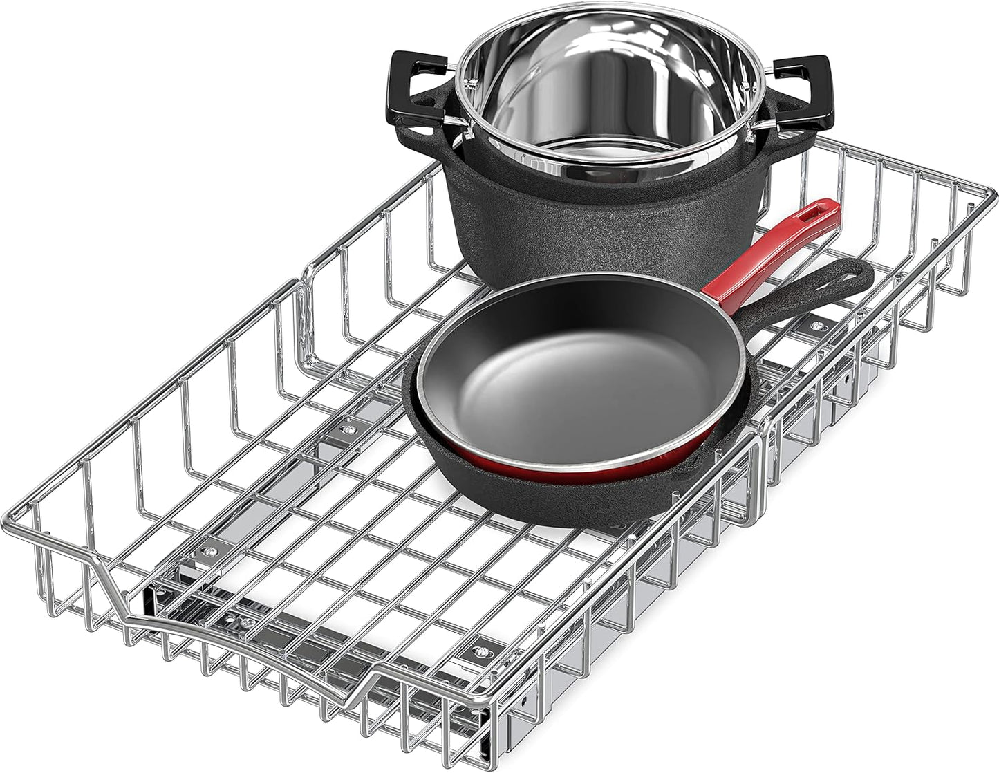 Under Cabinet Pull Out Sliding Shelf Drawer Organizer for Easy Access