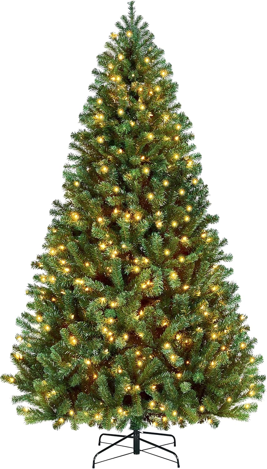 7.5ft Pre-lit Spruce Artificial Christmas Tree for Holiday Cheer