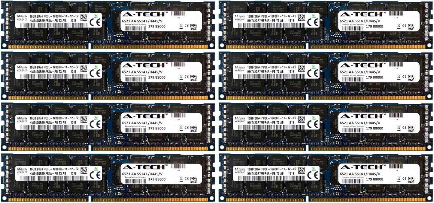 A-Tech Hynix 128GB Kit 8X 16GB PC3-12800 RAM for Workstations