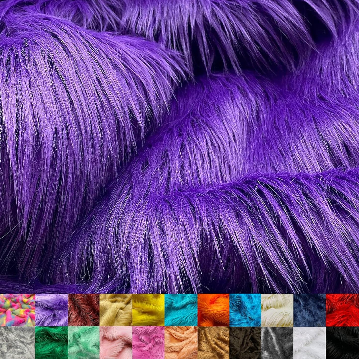 Ice Fabrics Faux Fur Fabric - Super Soft Shaggy Mohair for DIY