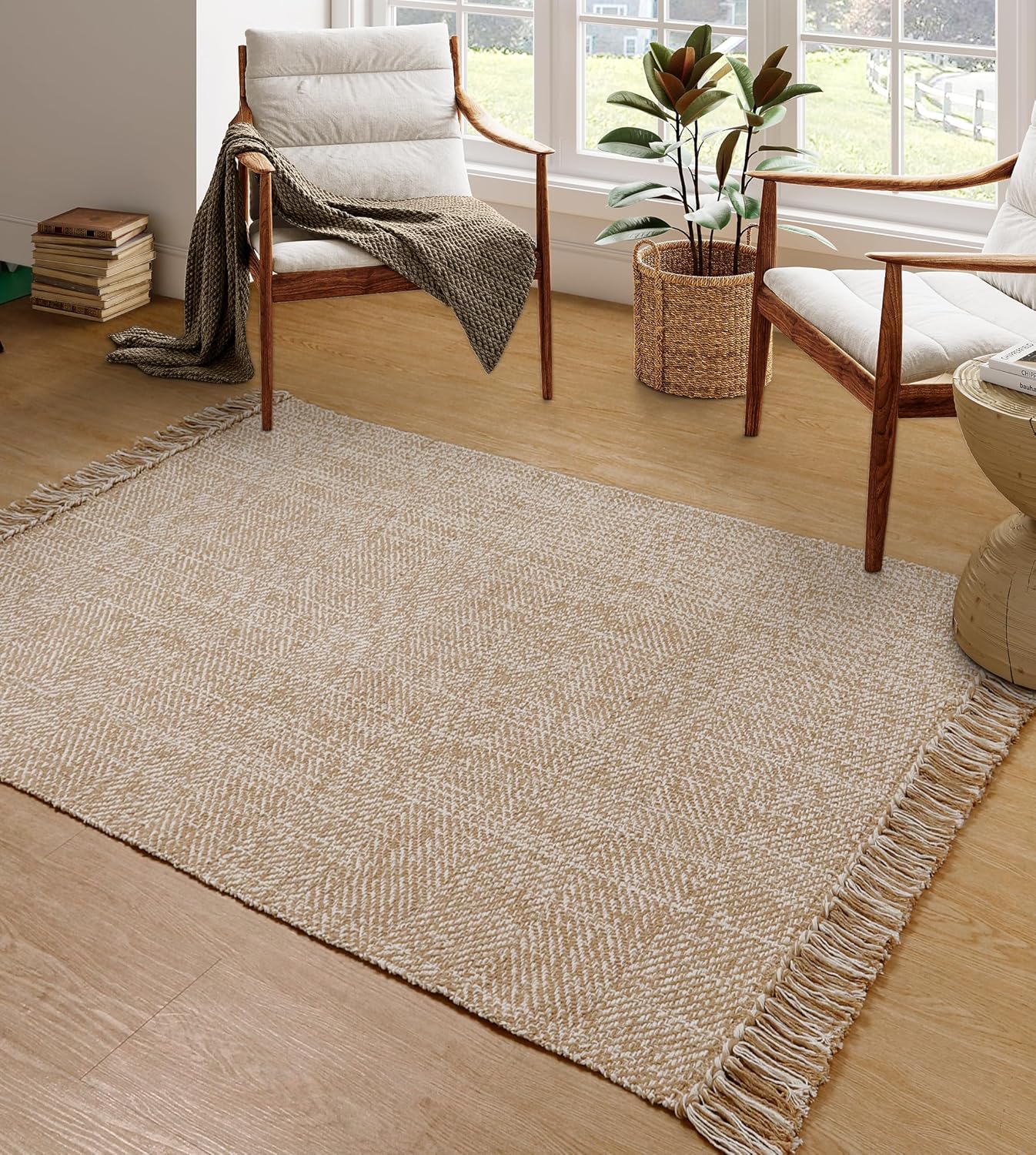 Collive Comfy Area Rug 4ft x 6ft for Modern Indoor Decor