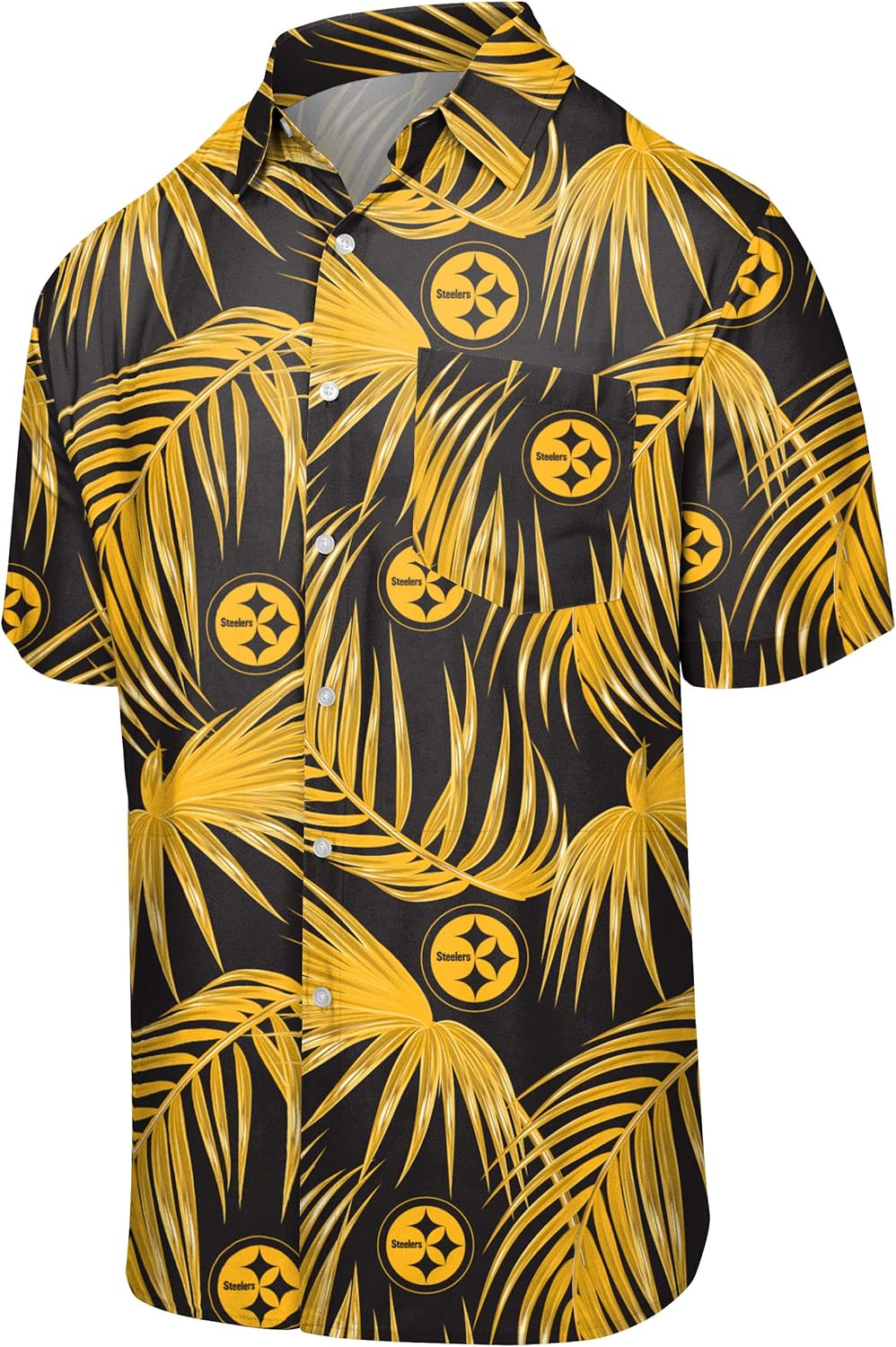 FOCO NFL Team Logo Floral Aloha Tropical Button Up Shirt Review