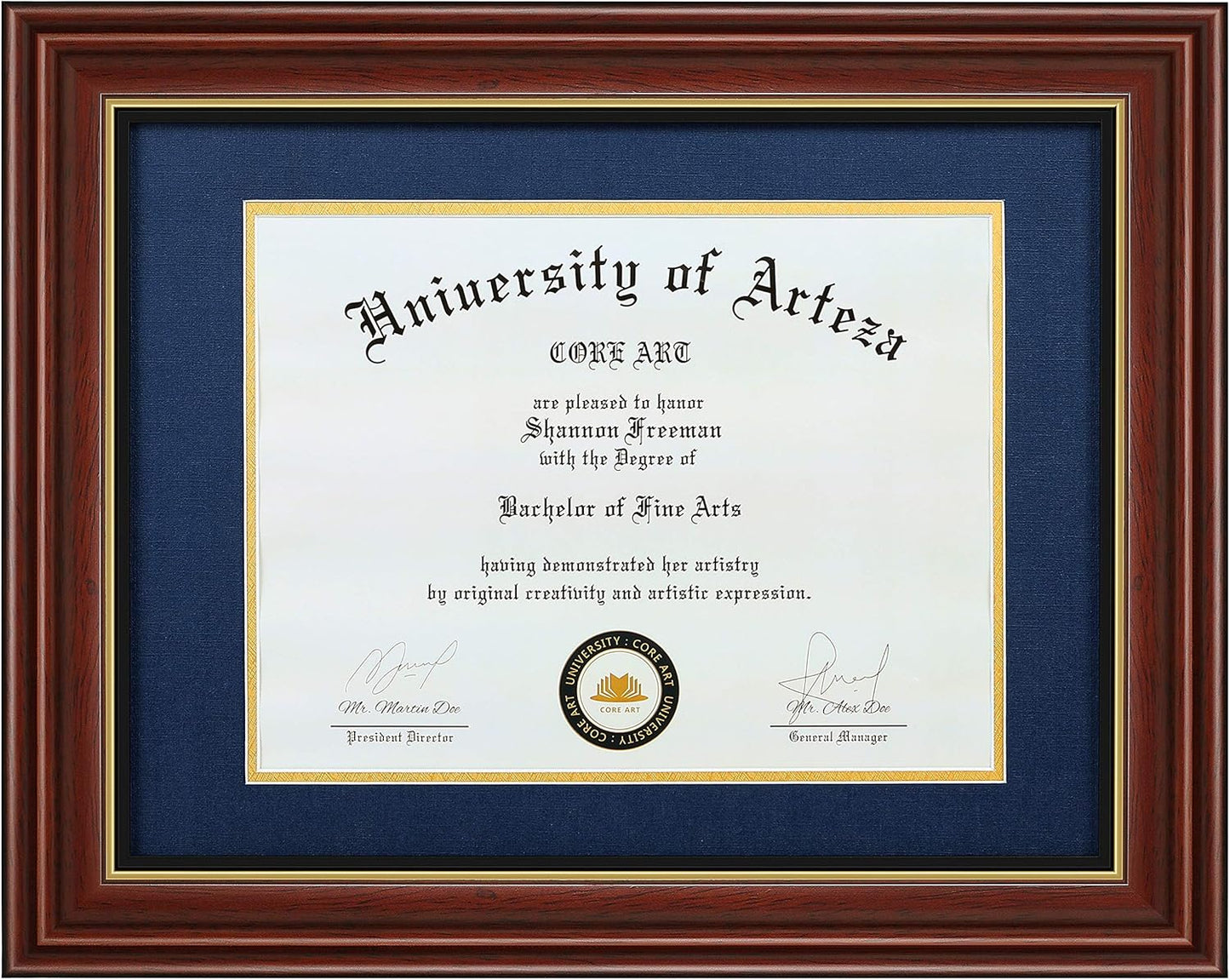 CORE ART 11x14 Diploma Frame for Certificates and Documents