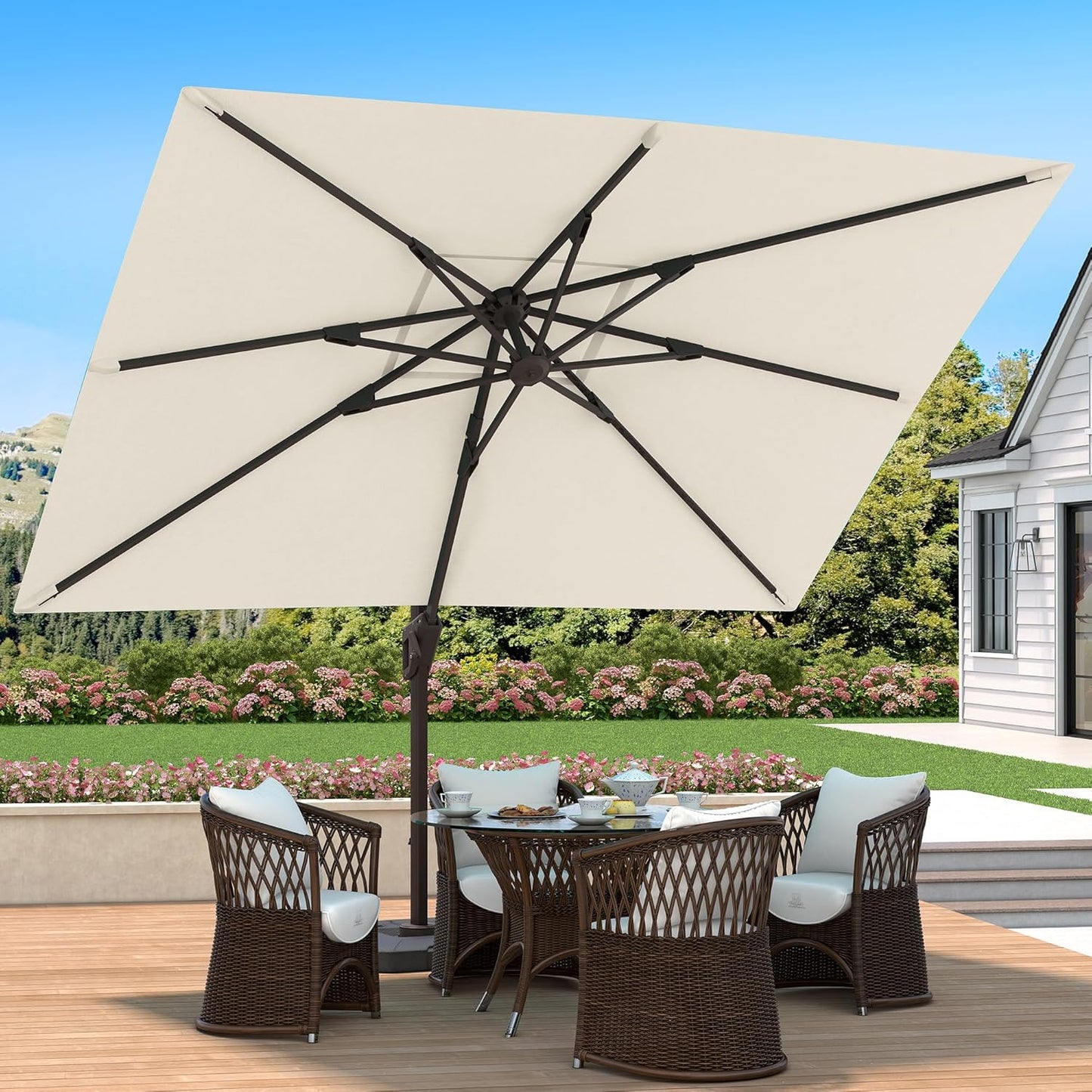9ft X 12ft Cantilever Patio Umbrella for Outdoor Shade Needs
