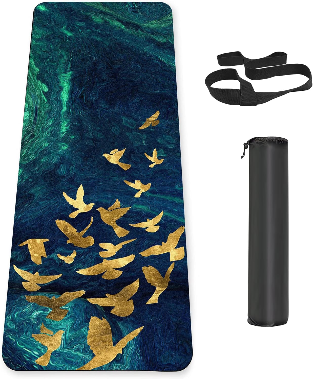 Non Slip Yoga Mat TPE Workout Mat for Men and Women Fitness