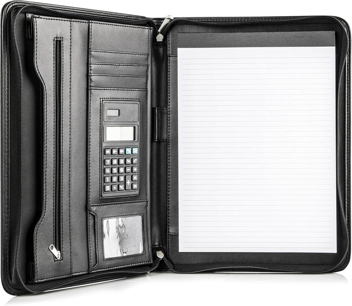 COSSINI Black Vegan Leather Portfolio: Ultimate Business Organizer