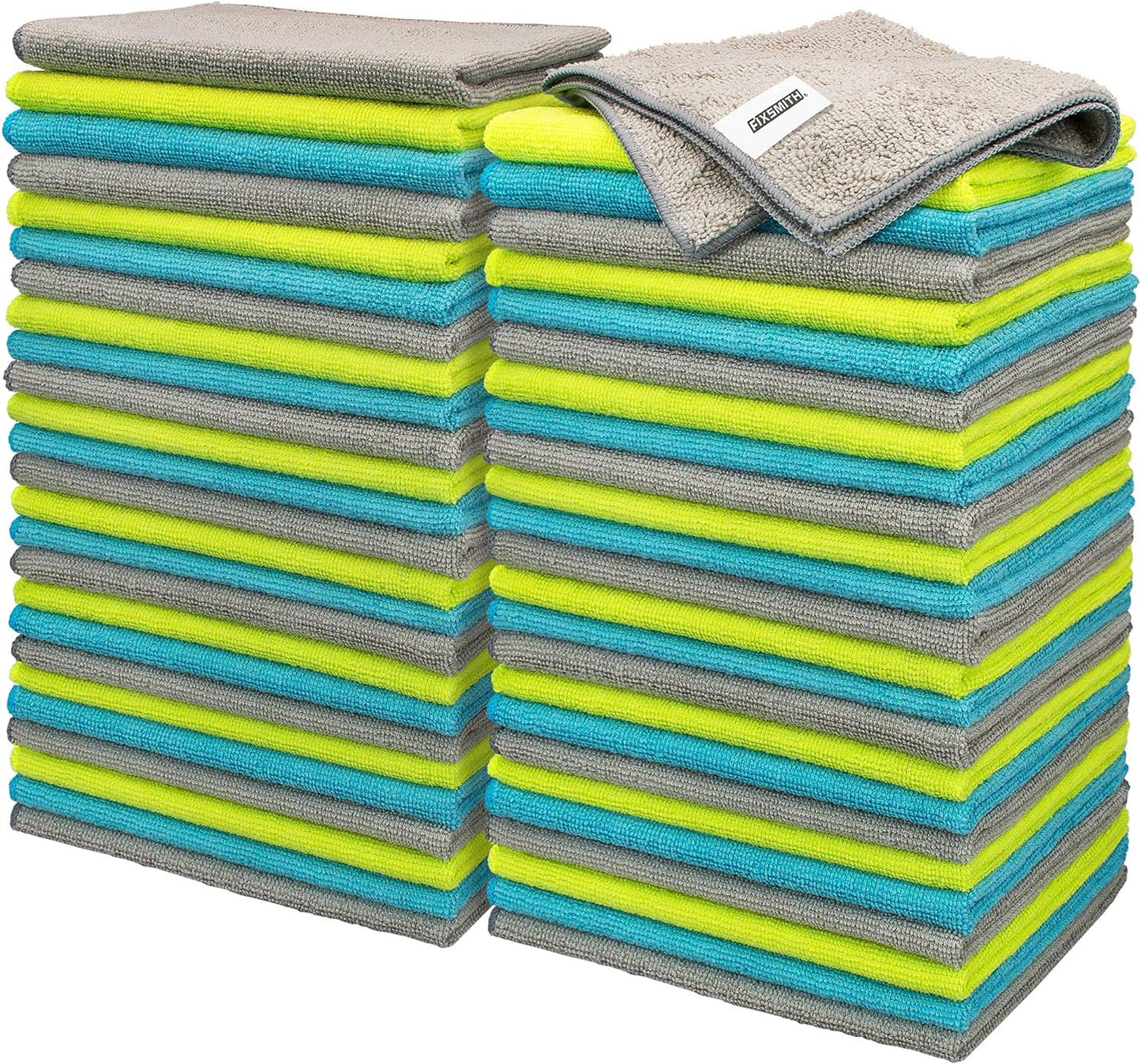 50-Pack FIXSMITH Microfiber Towels - Lint-Free & Absorbent