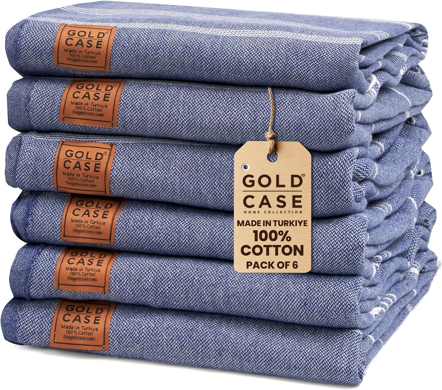 Lycia Turkish Beach Towel Set of 6 - Soft, Quick Dry & Sand Free