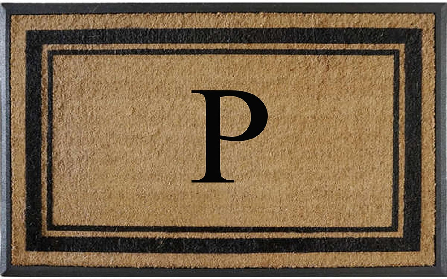 Natural Rubber & Coir Flocked Doormat for Front Door Entry