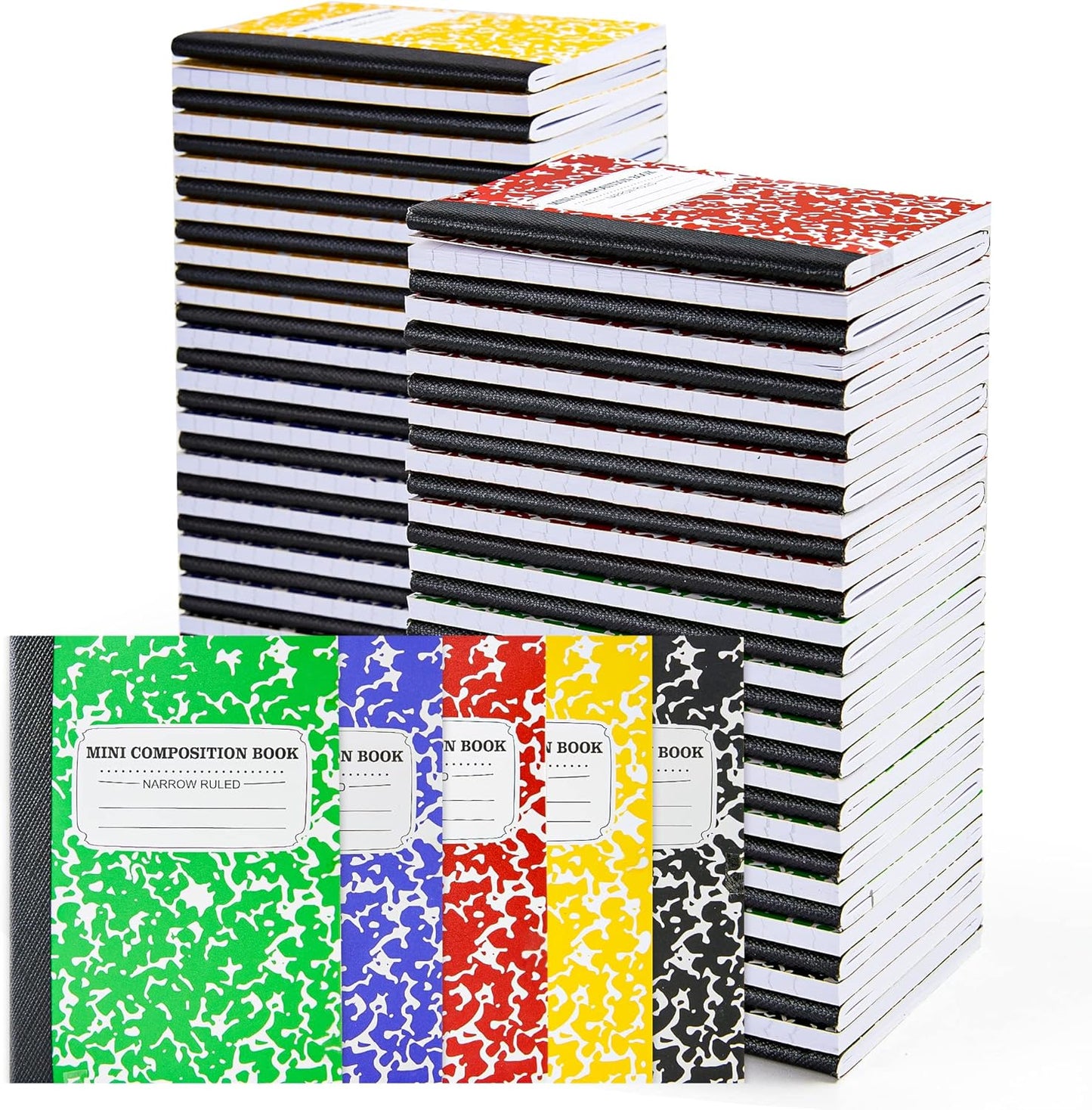 feela 70 Pack Mini Composition Notebooks - Compact & Cute College School Supplies