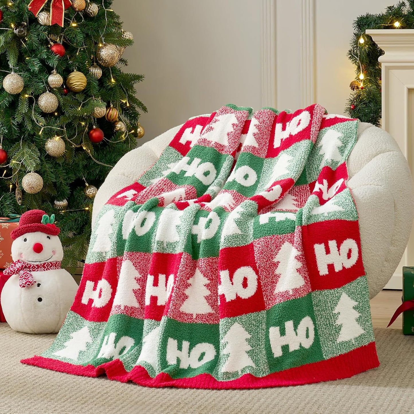 Snuggle Sac Christmas Throw Blanket for Cozy Winter Nights