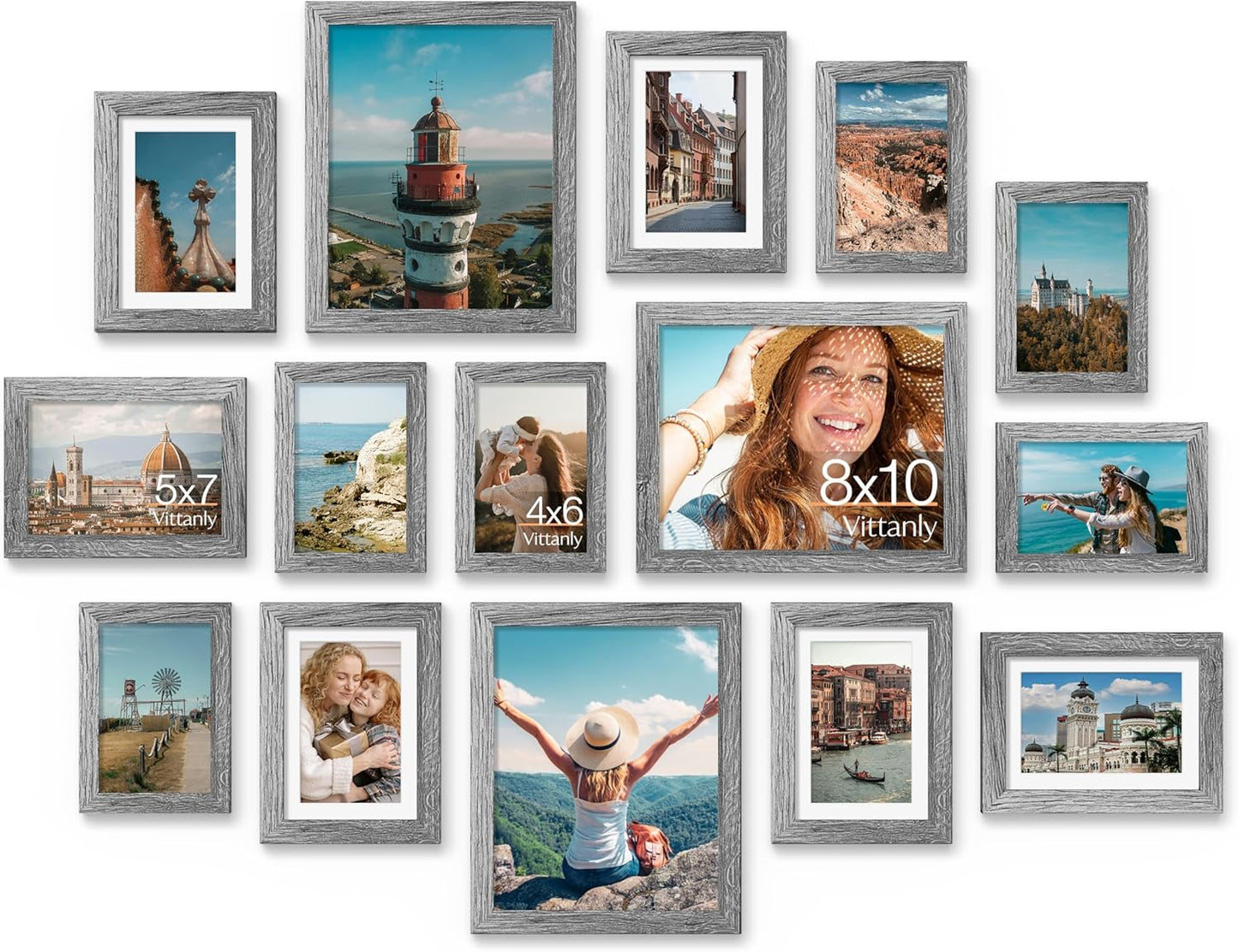 Vittanly 15 Pack Picture Frames for Stunning Wall Decor