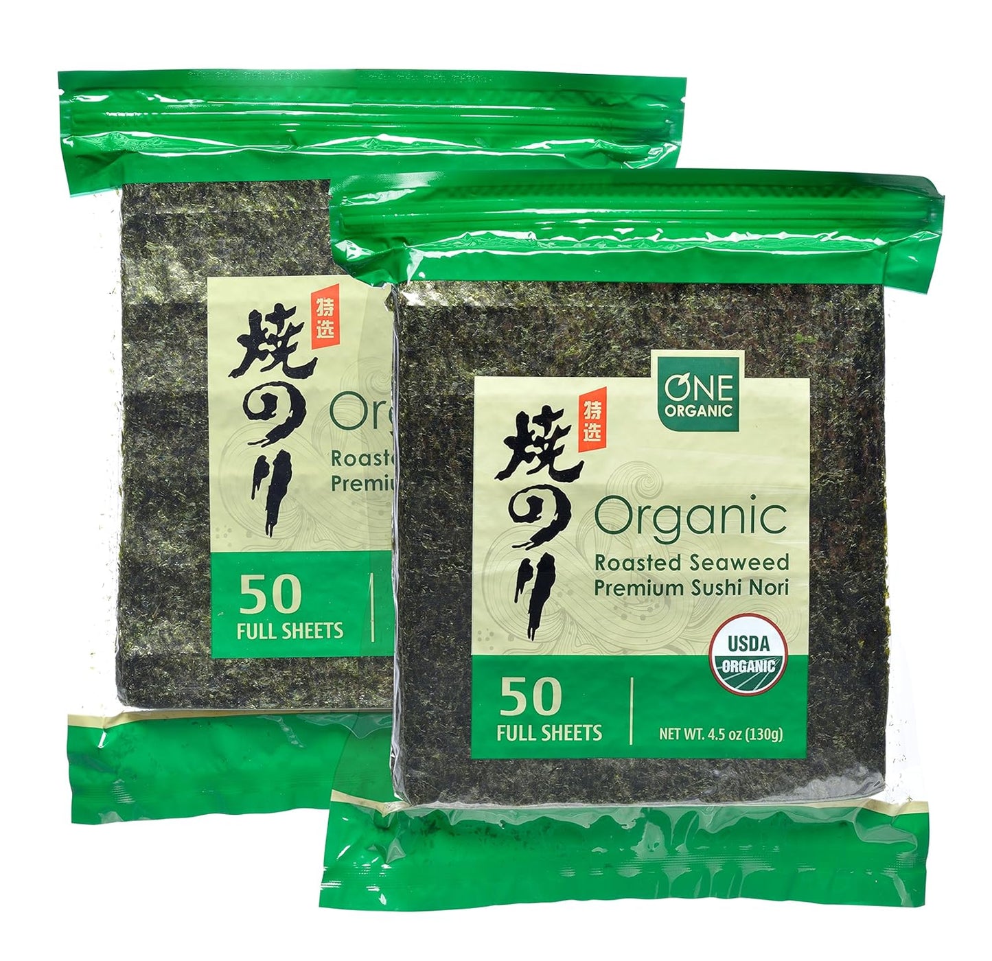 ONE ORGANIC Sushi Nori Premium Roasted Seaweed for Sushi Lovers