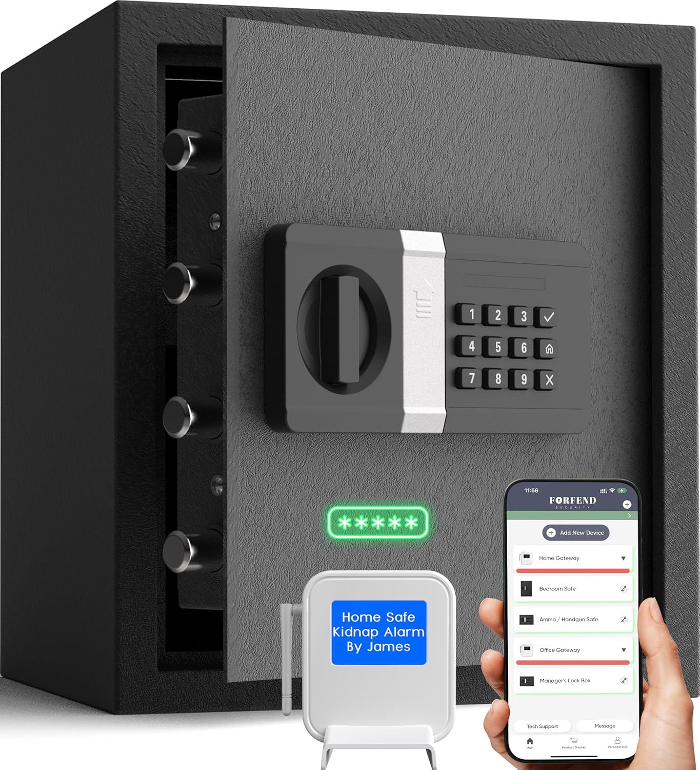 FORFEND Smart Home Safe with WiFi and Voice Command Features
