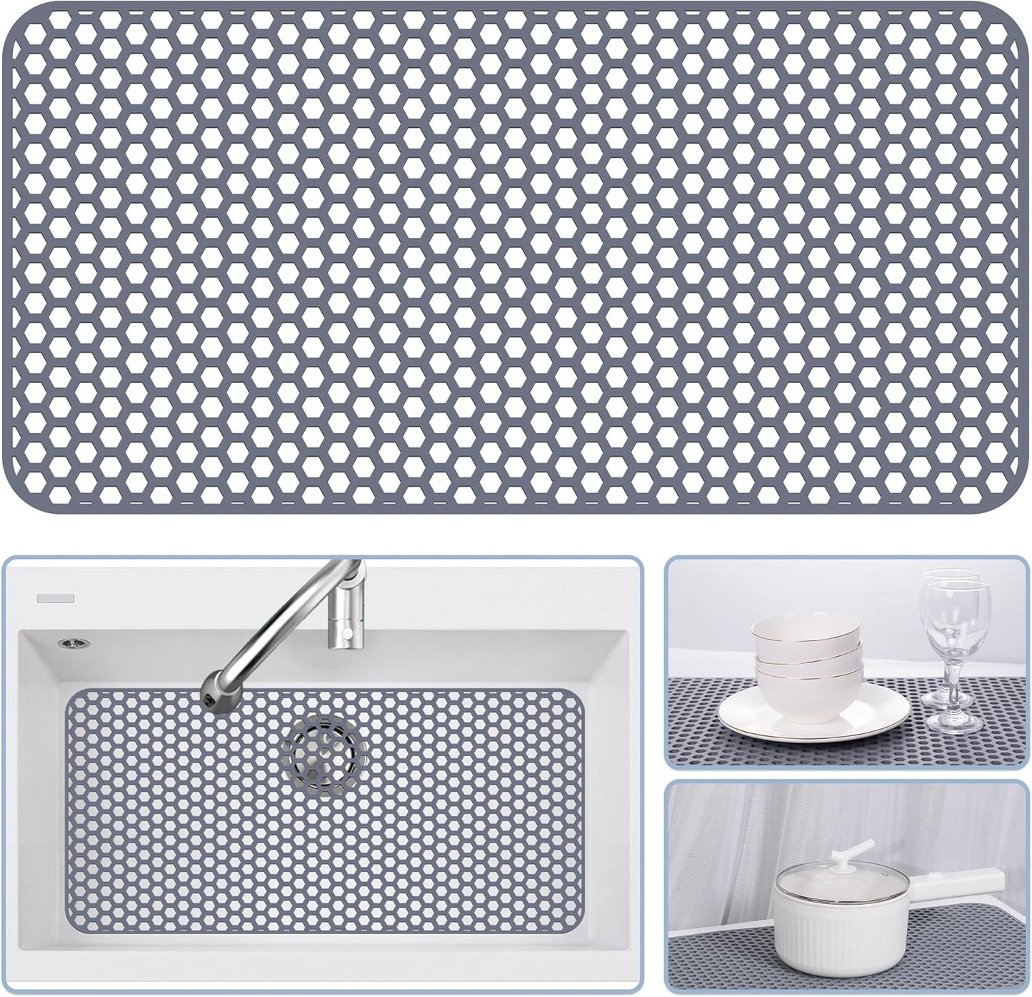 Silicone Sink Protectors for Kitchen Sink - Non-Slip Mat