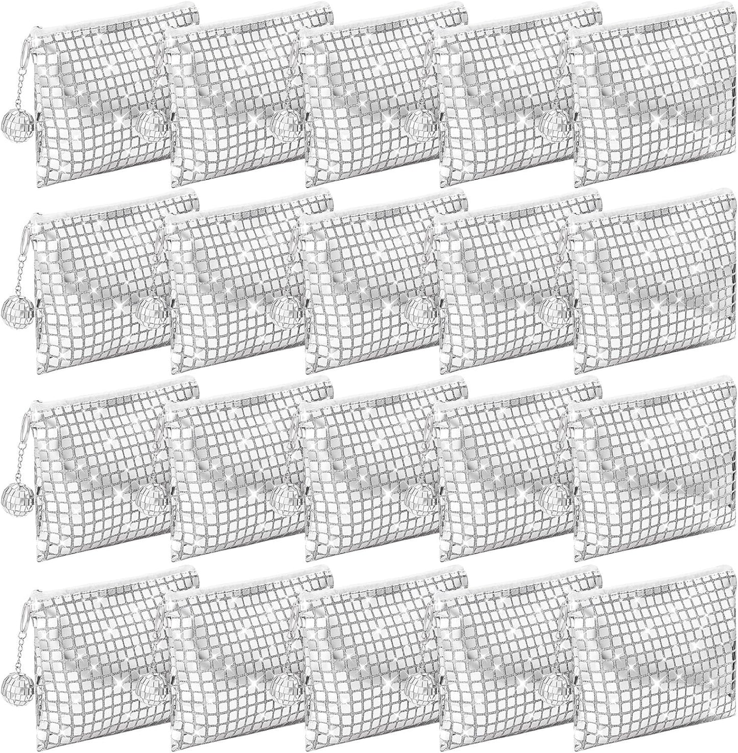 20 Pack Disco Cosmetic Bags for Stylish Makeup Organization