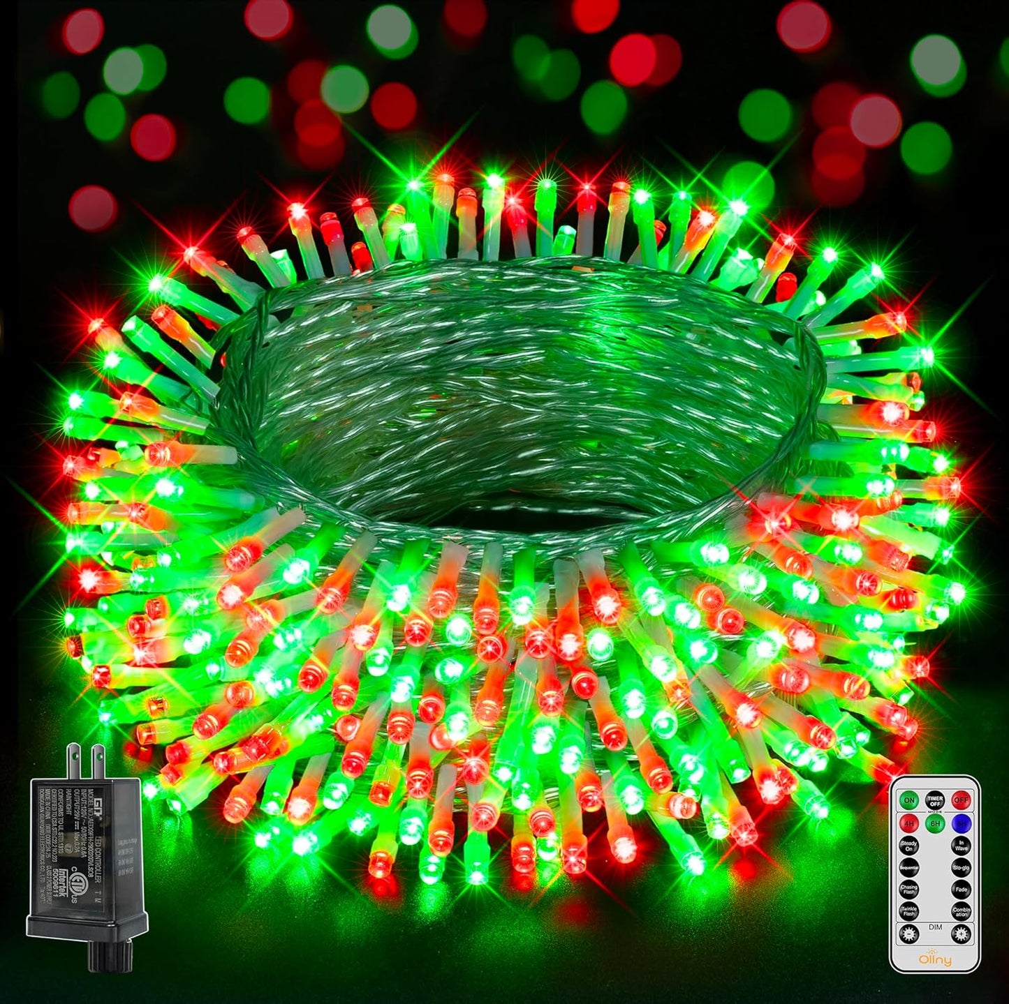 Ollny Christmas Lights Outdoor 800LED 262FT for Festive Decor