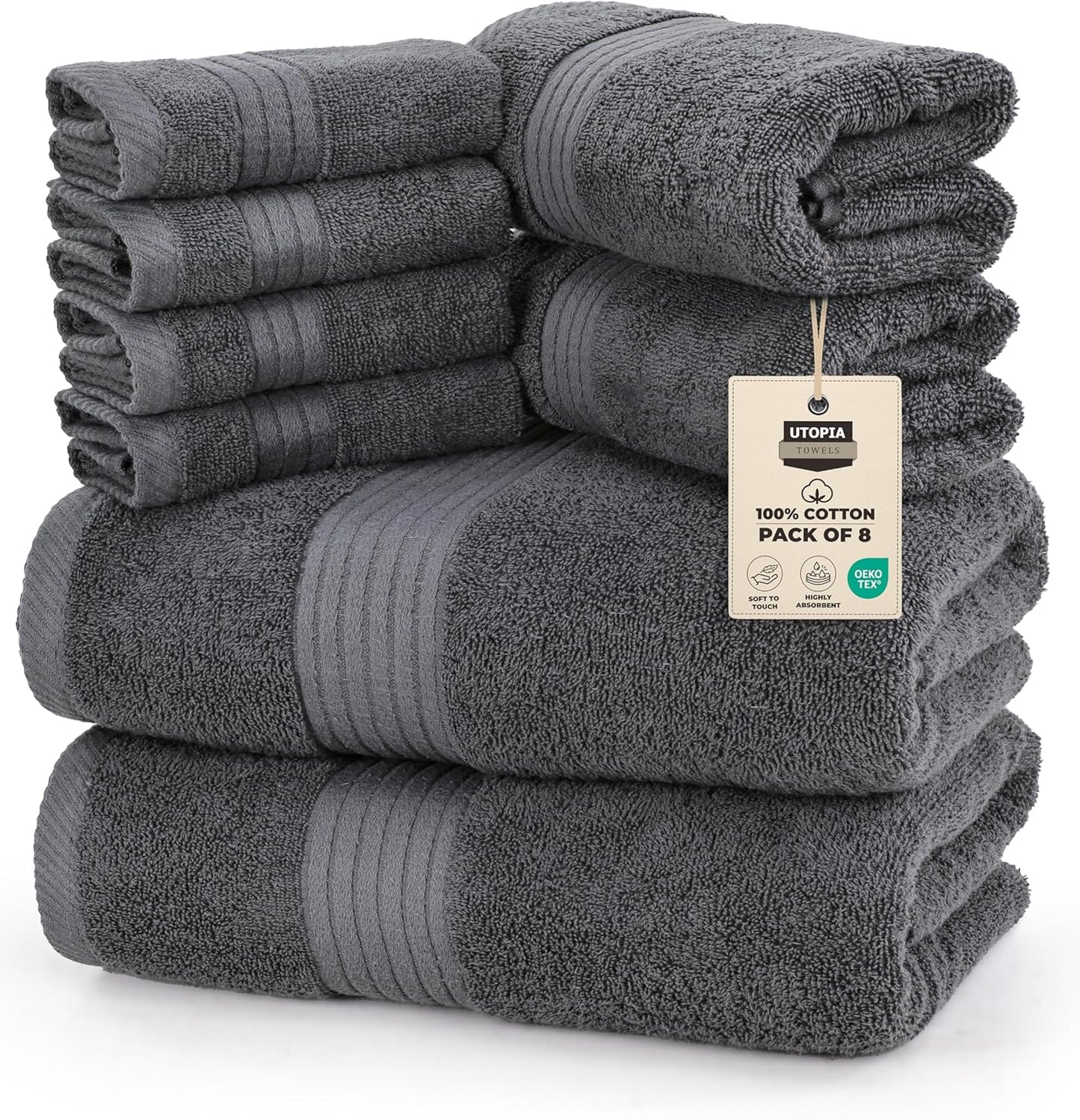 Premium 8 Piece Towel Set for Luxury Bathroom Experience