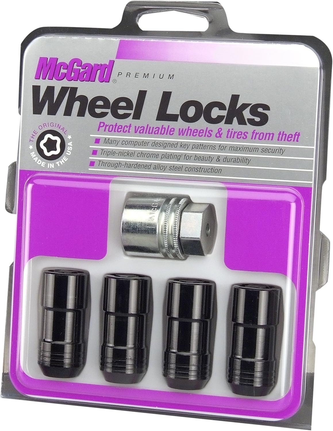 McGard 24220 Black Cone Seat Wheel Locks for Secure Wheels