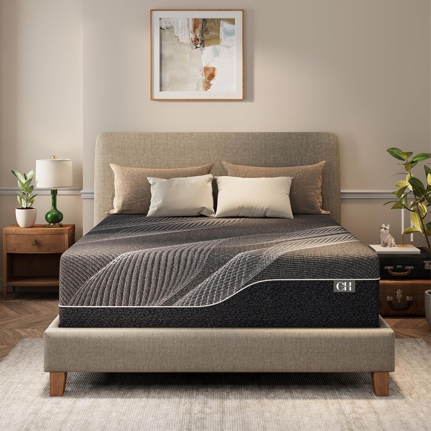 14 Inch Queen Mattress with Bamboo Charcoal Memory Foam Comfort
