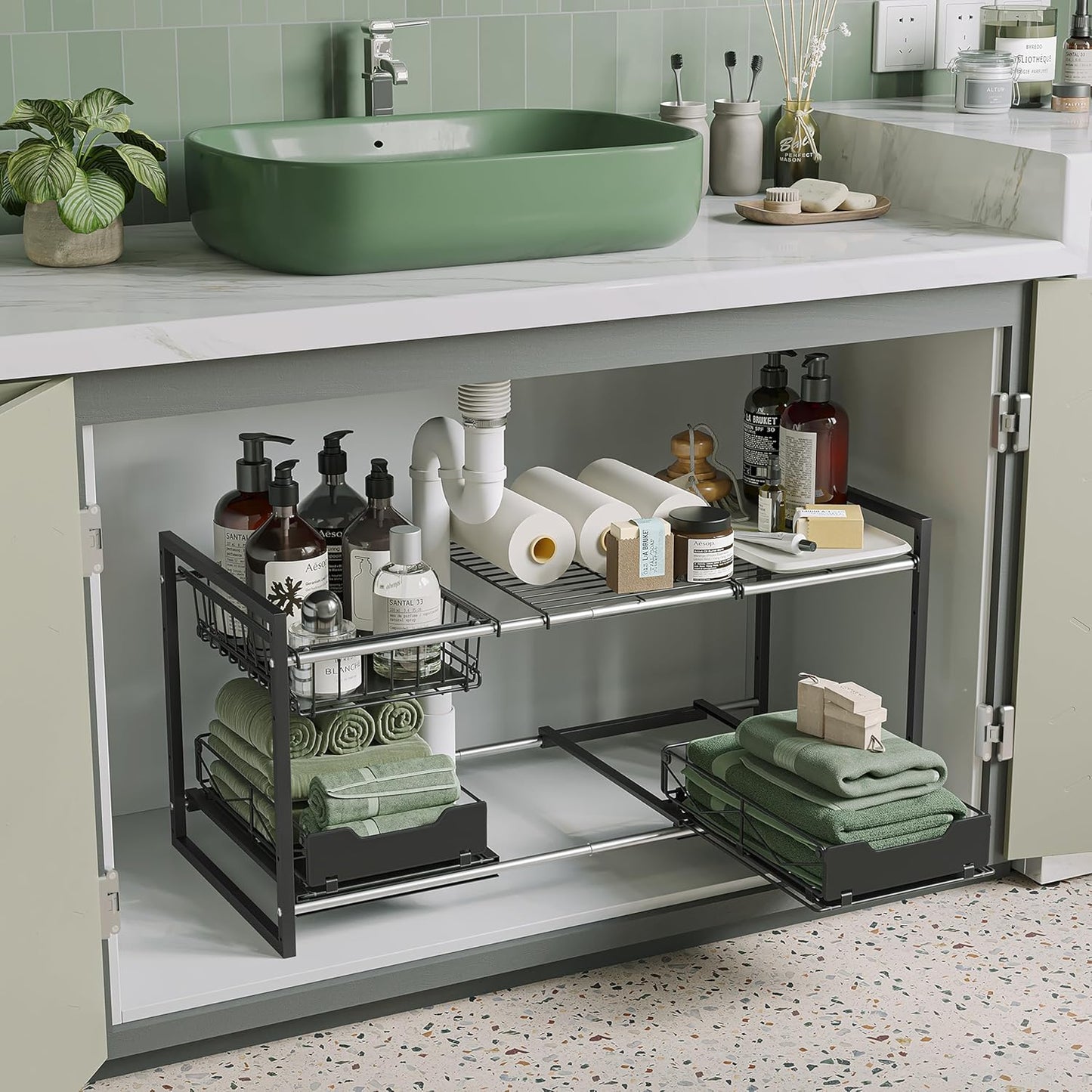 NETEL Under Sink Organizers and Storage for Kitchen and Bathroom