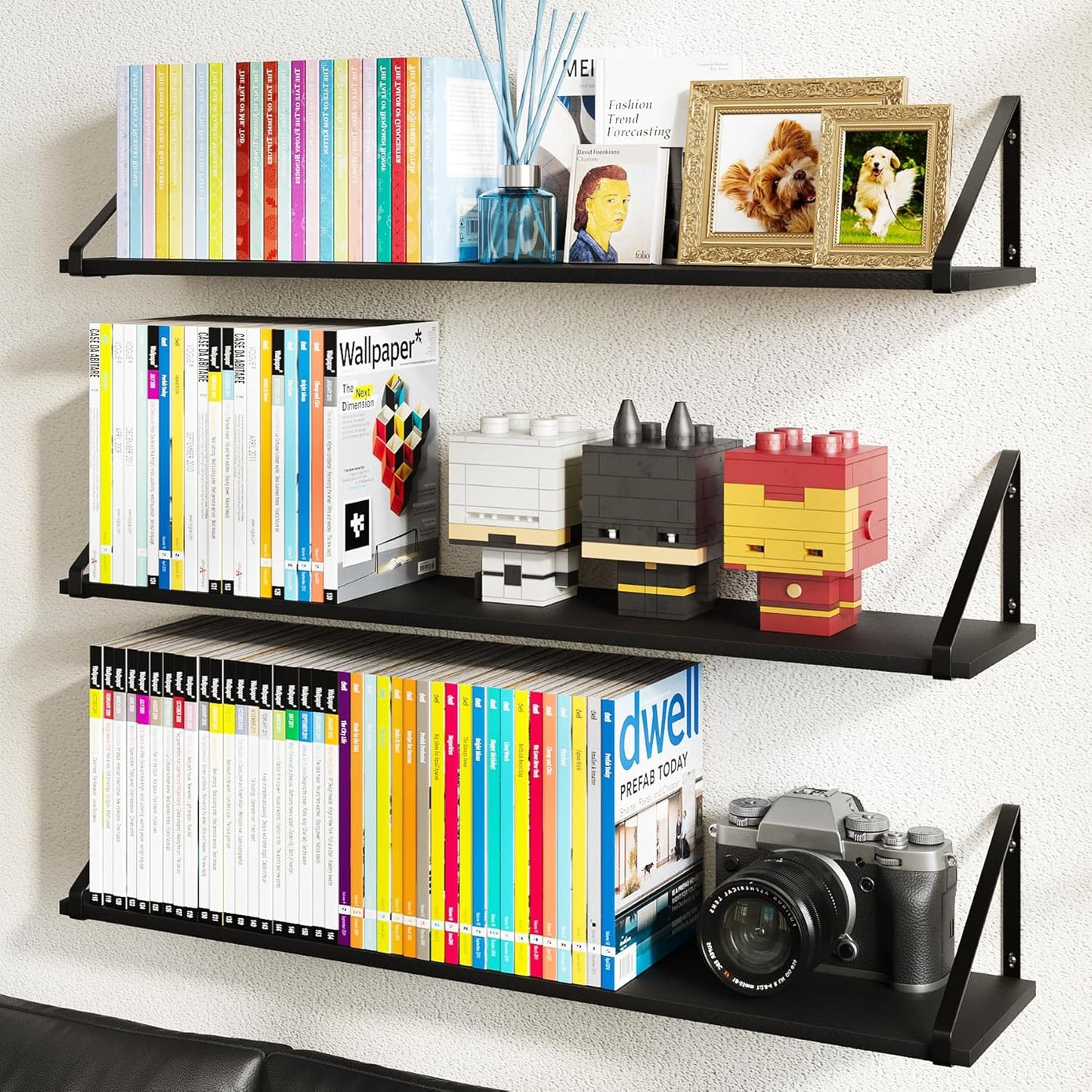 BAMEOS Rustic Wood Wall Shelves - Perfect for Home Decor