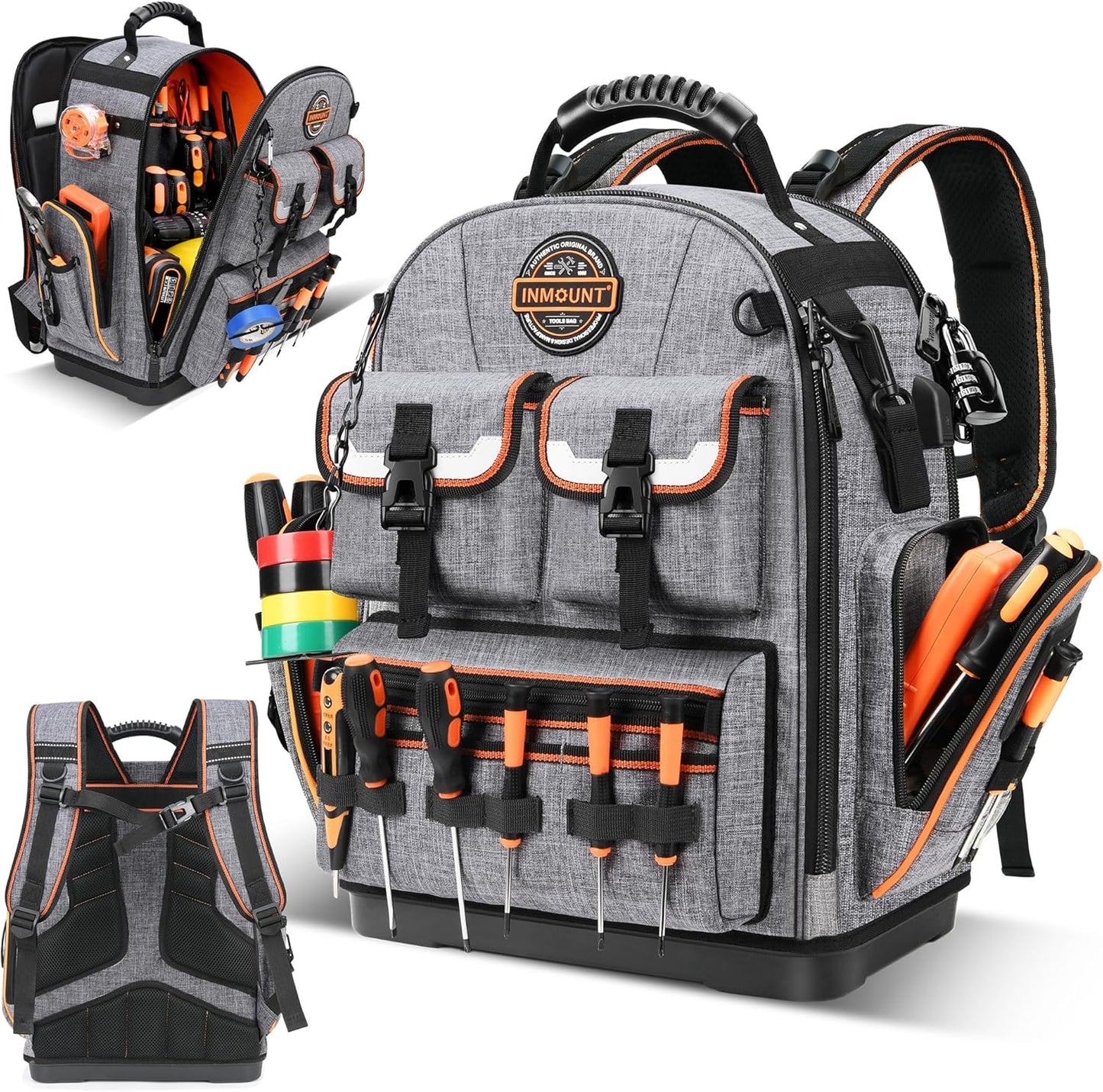 Heavy Duty Tool Backpack Organizer with Water-Resistant Design