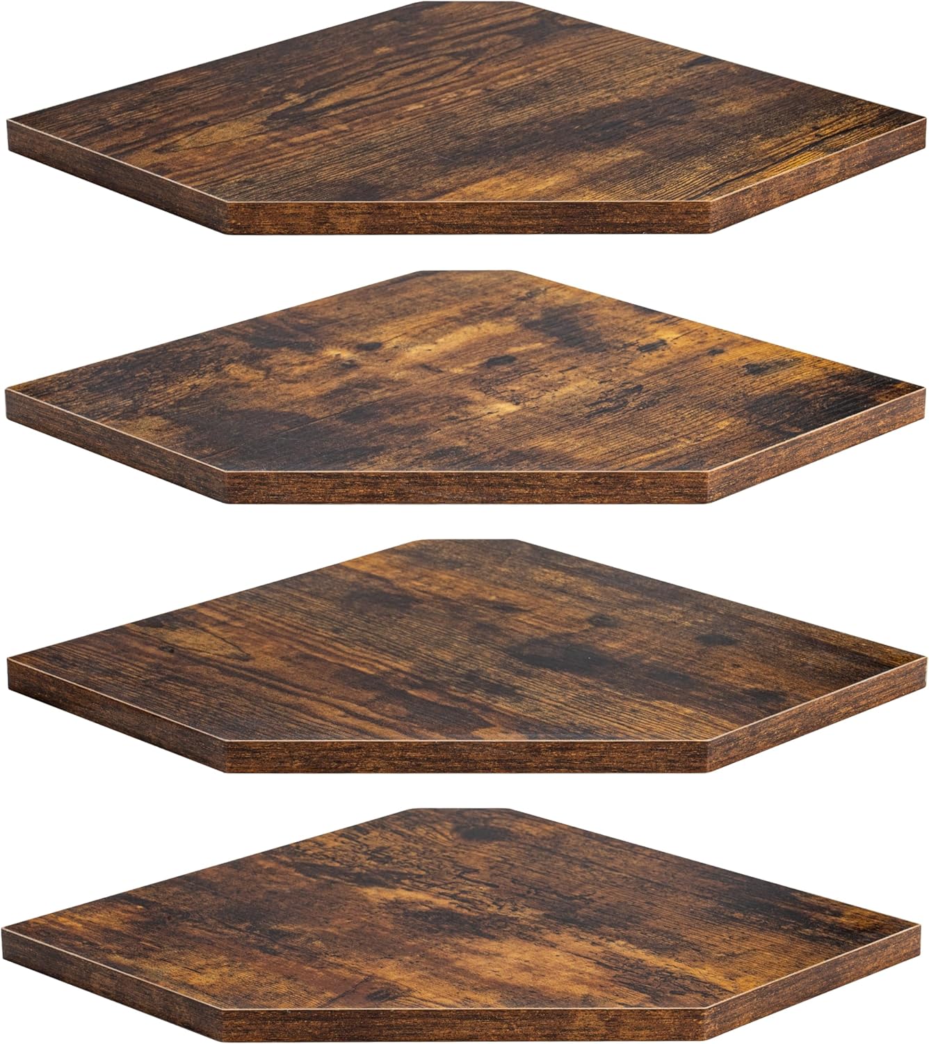 Corner Shelf Wall Mount Set of 4 Rustic Floating Shelves