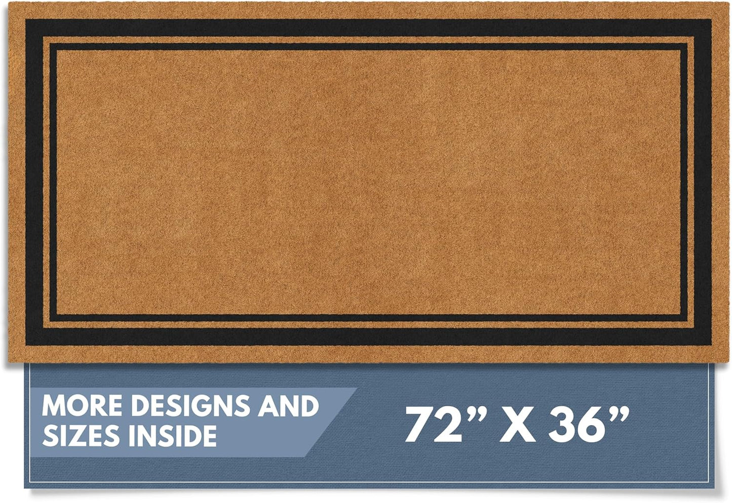 Natural Coco Coir Heavy Duty Backing Doormat for Entryways