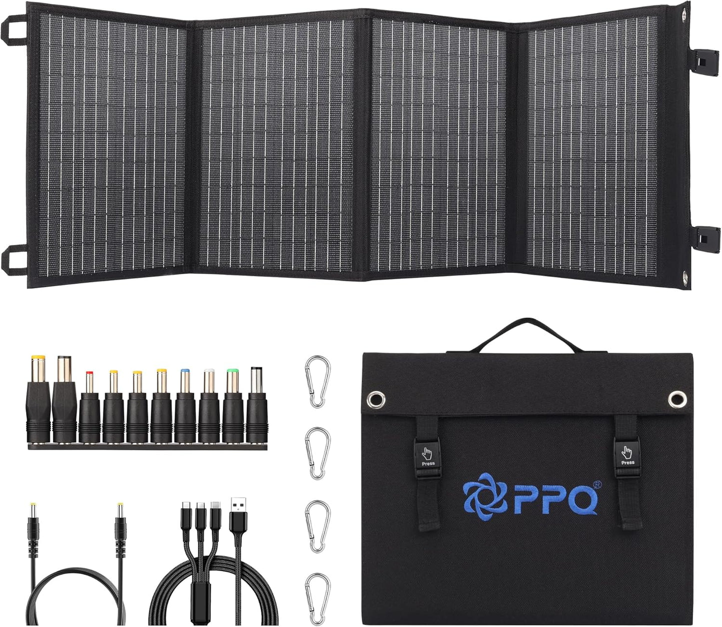 PPQ 40W Portable Solar Charger: Fast Charging, 24% Efficiency