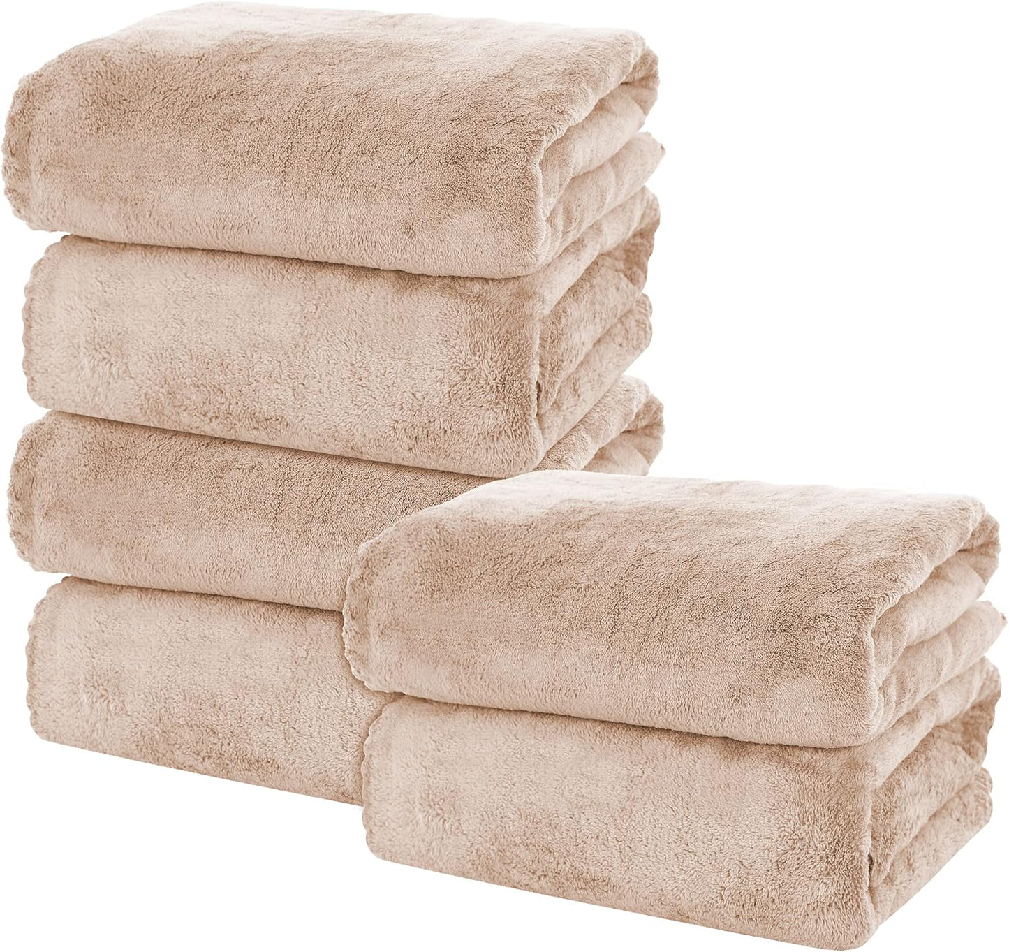MOONQUEEN 6 Pack Premium Bath Towel Set for Quick Drying