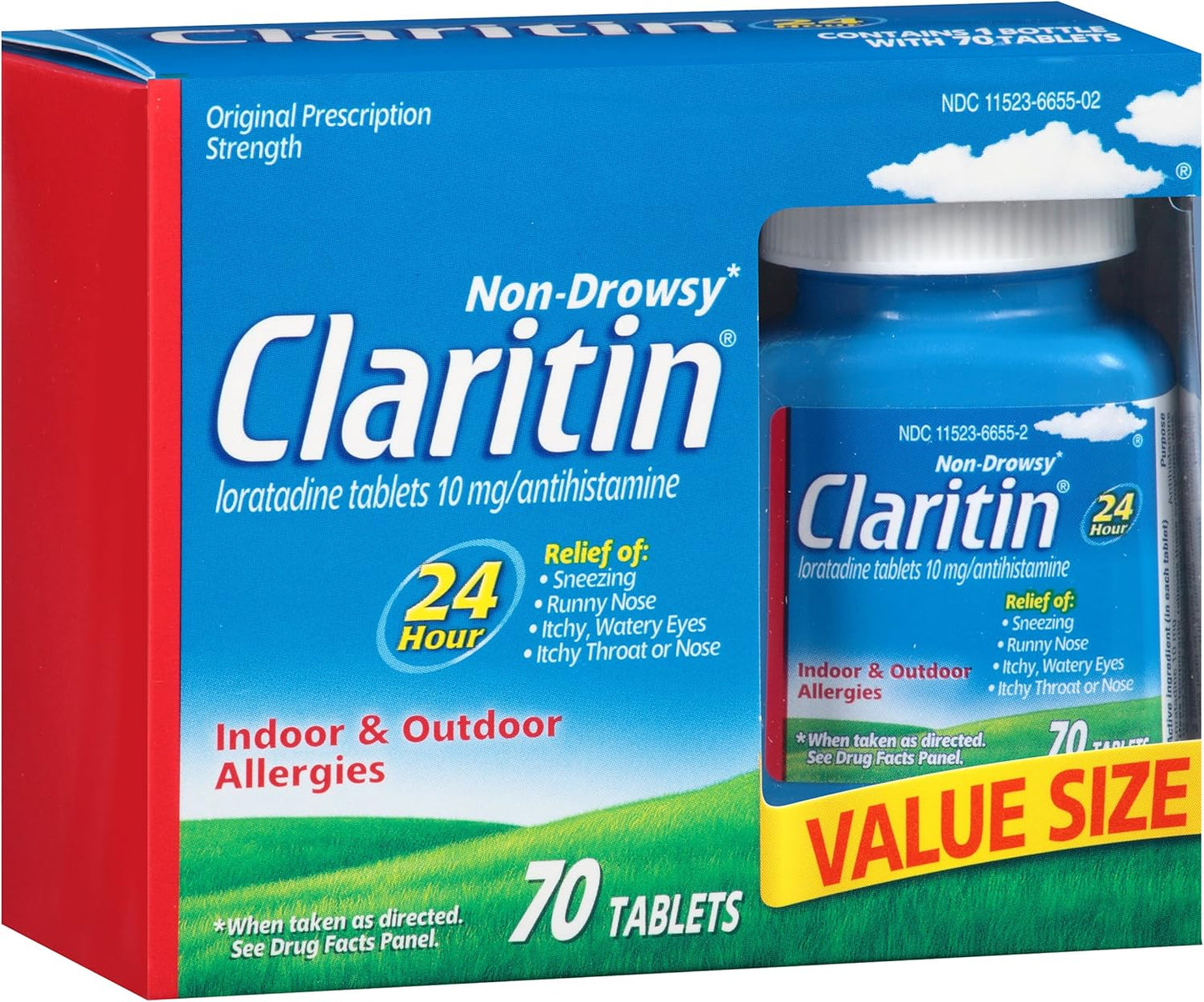 Claritin 24 Hour Allergy Medicine for Non-Drowsy Relief