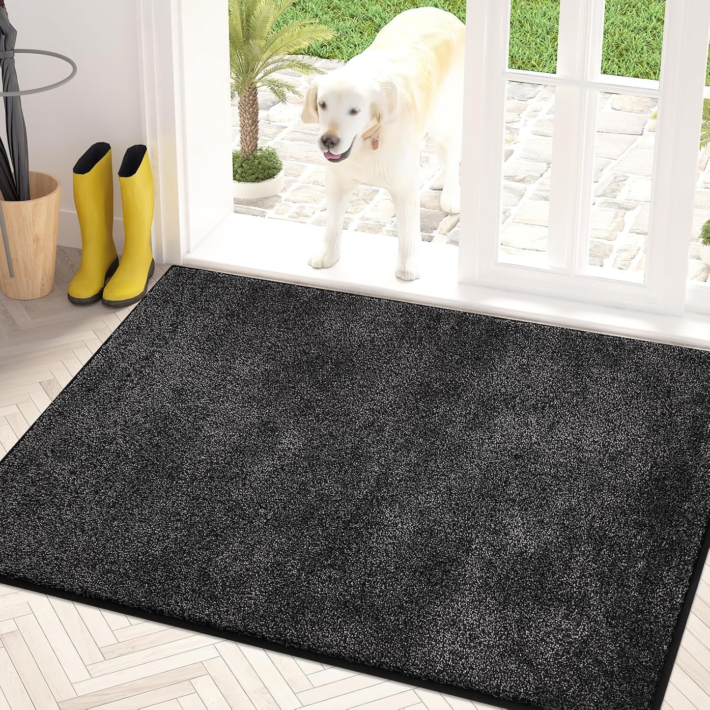 PURRUGS Dirt Trapping Door Mat 34in x 59in, Non-Slip Rug