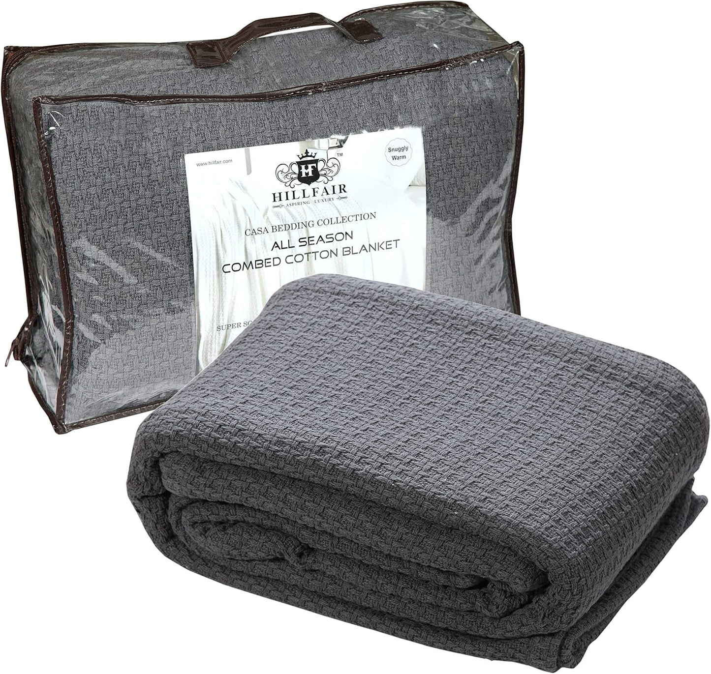 Comfy Twin Cotton Blanket for All Seasons - Soft and Cozy