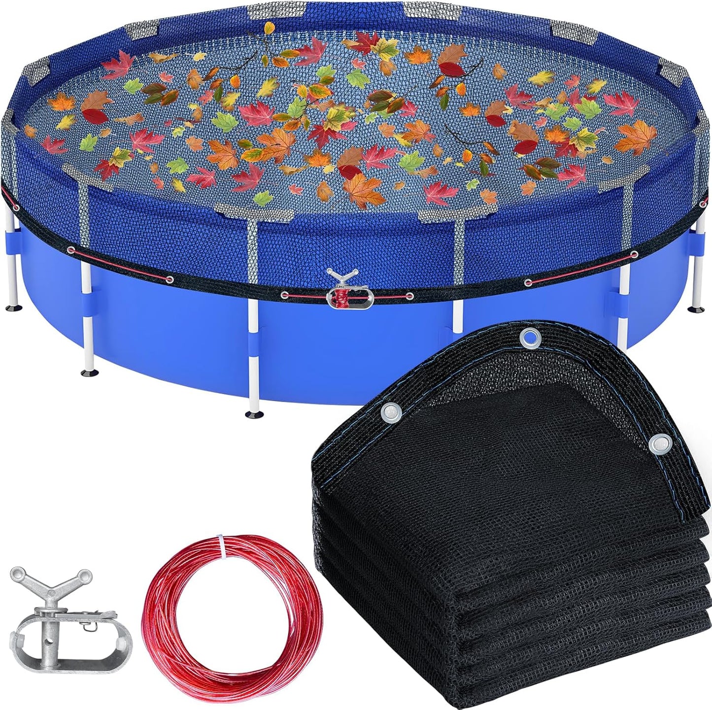 21FT Round Pool Leaf Net Cover for Above Ground Pools
