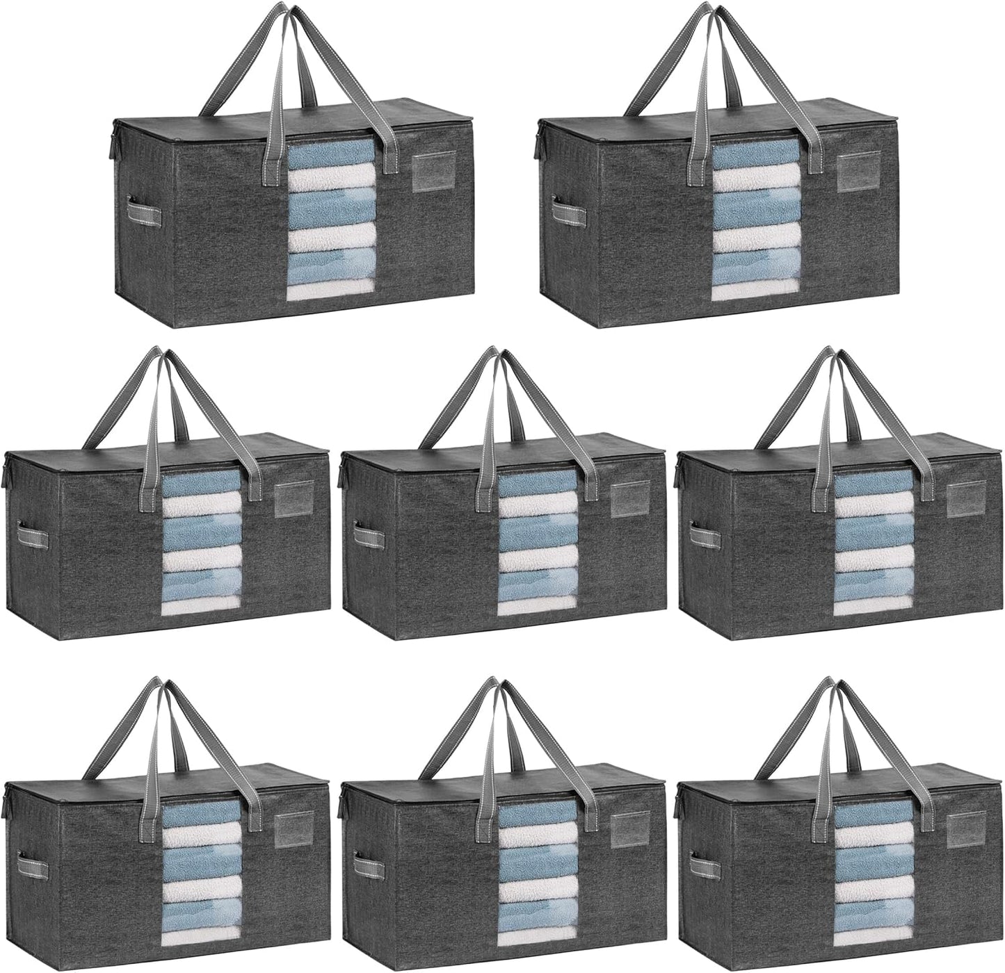 VENO 8 Pack Moving Bags for Comforters and Bedding Storage