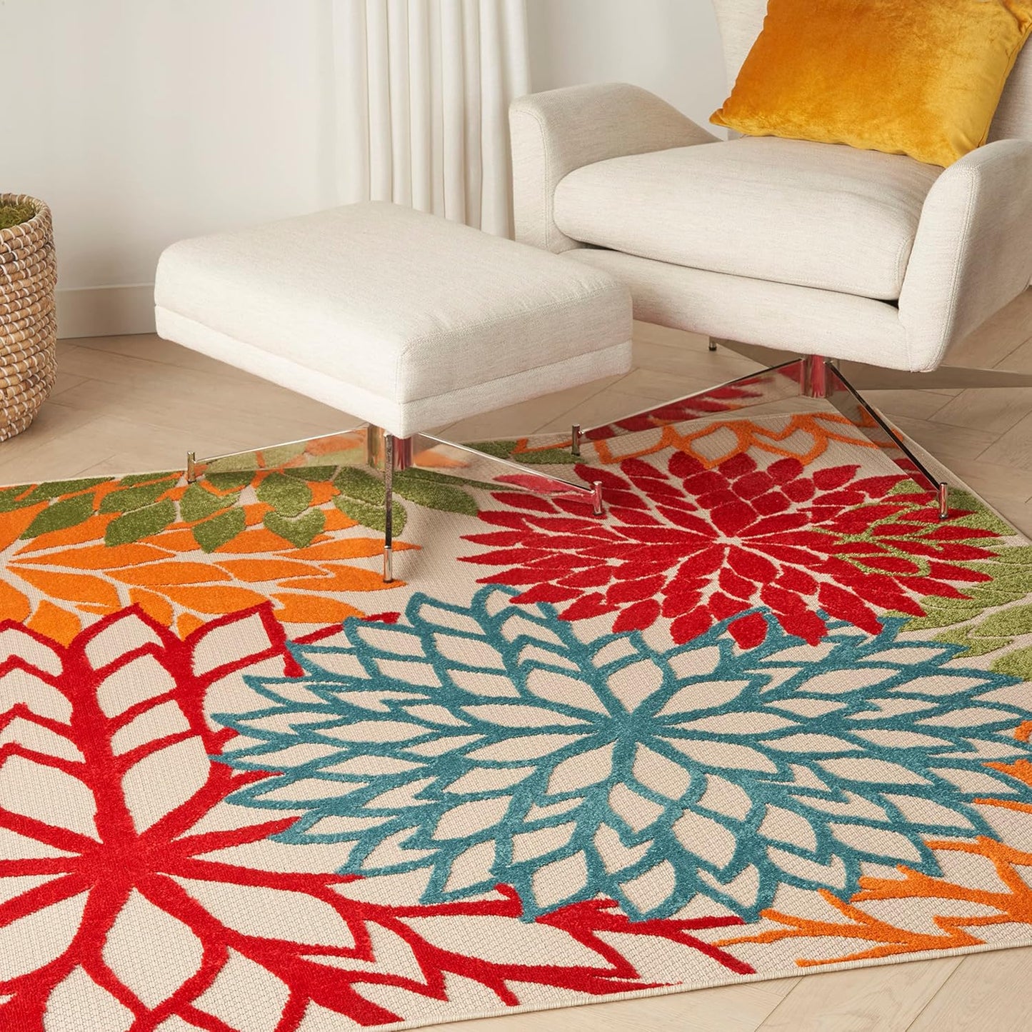 Nourison Home Aloha Tropical Area Rug for Indoor and Outdoor Use