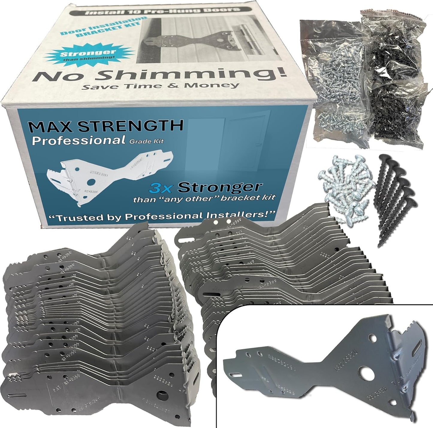 Premium Door Install Kit by EXPR Bracket - Max Strength Design