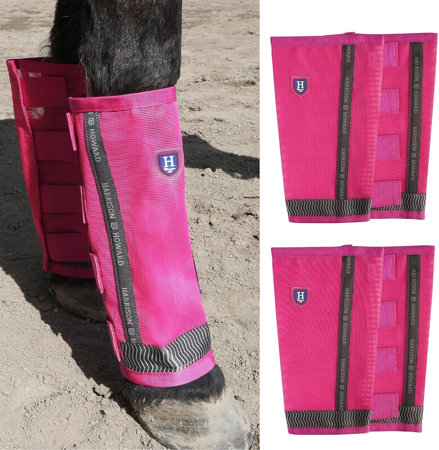 Loose-Fitting Horse Fly Boots with UV Protection and Comfort
